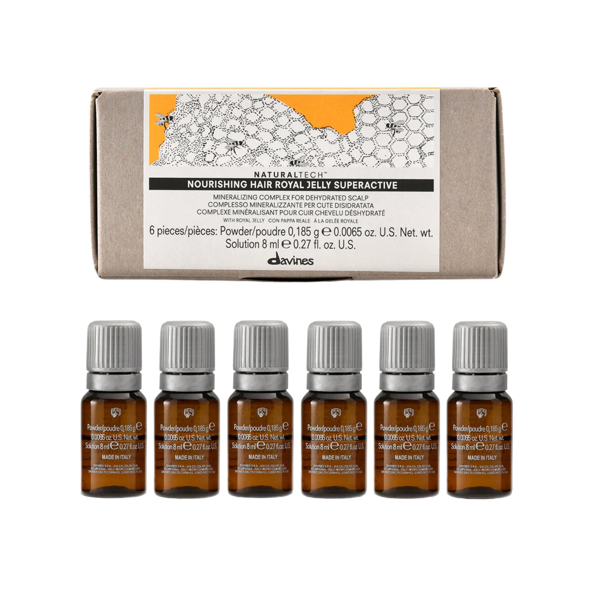 Davines. Complexe Minéralisant pour Cuir Chevelu Déshydraté Nourishing - 6 X 8 ml - Concept C. Shop