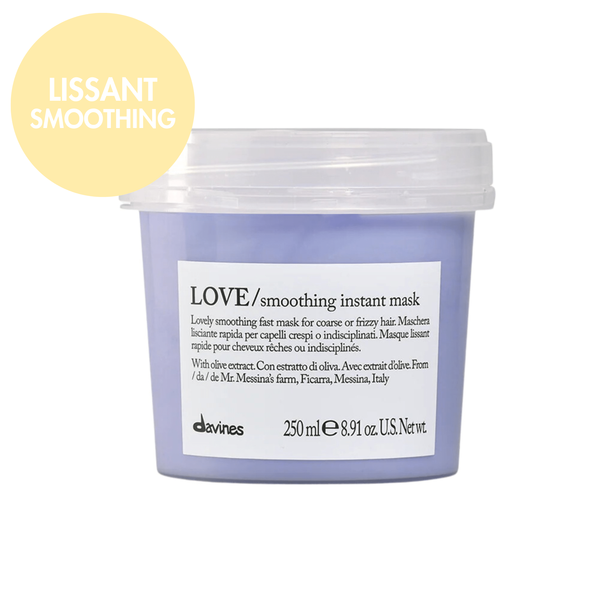 Davines. Masque Lissant à Action Rapide LOVE Smoothing - 250 ml - Concept C. Shop