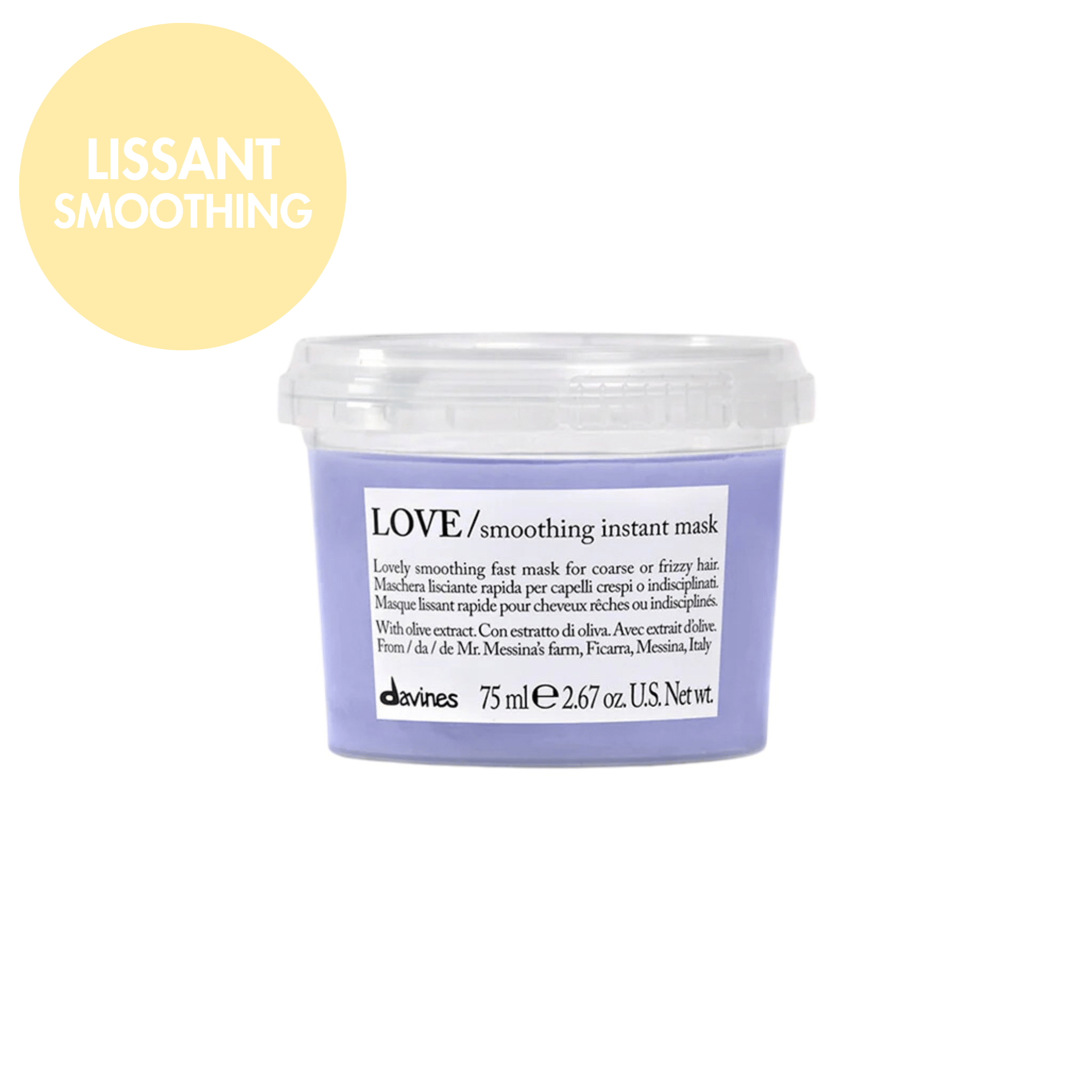 Davines. Masque Lissant à Action Rapide LOVE Smoothing - 75 ml - Concept C. Shop