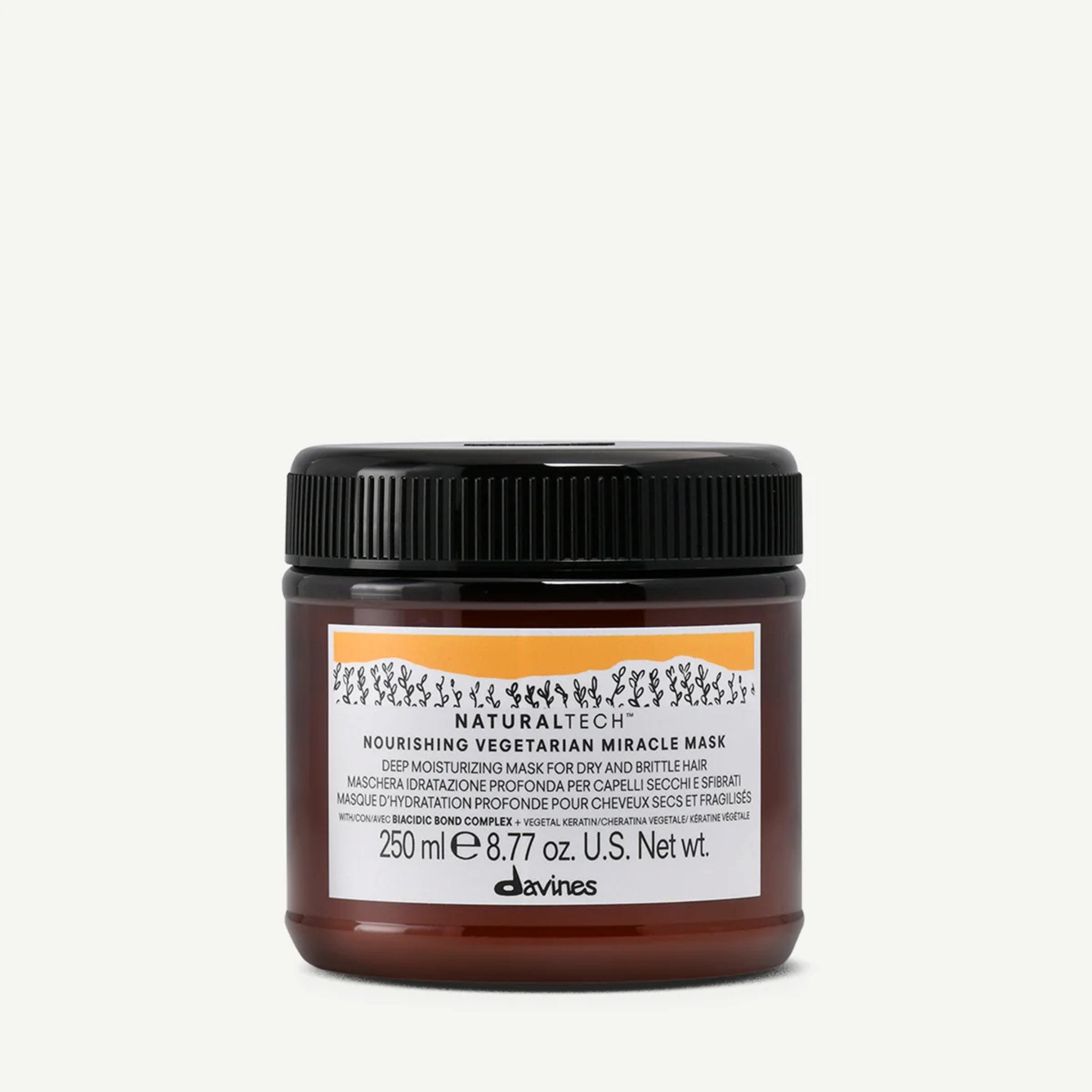 Davines. Masque Miracle Végétarien pour Cheveux Cassants Nourishing - 250 ml - Concept C. Shop