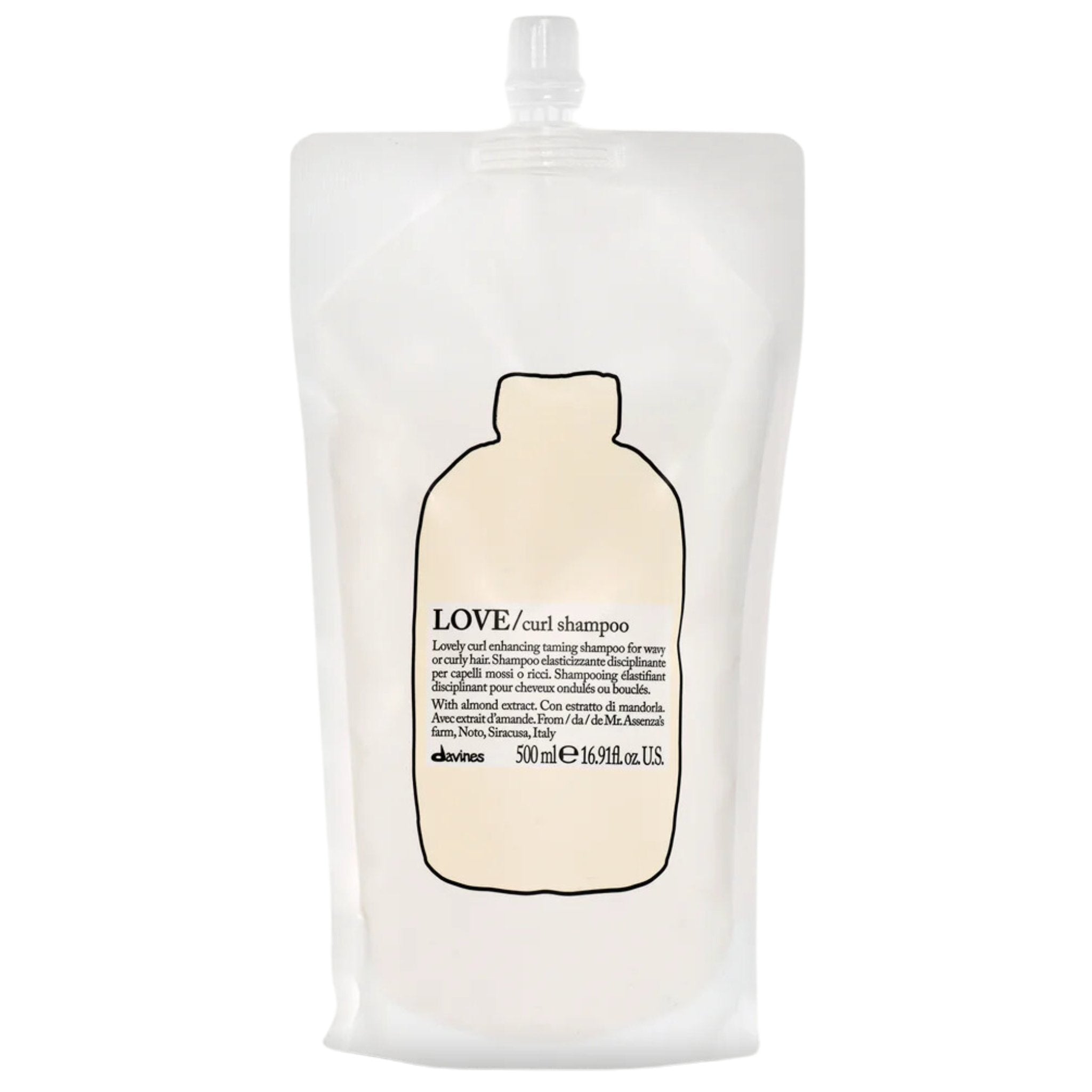 Davines. Shampoing pour Cheveux Bouclés LOVE Curl (Eco - Recharge) - 500 ml - Concept C. Shop