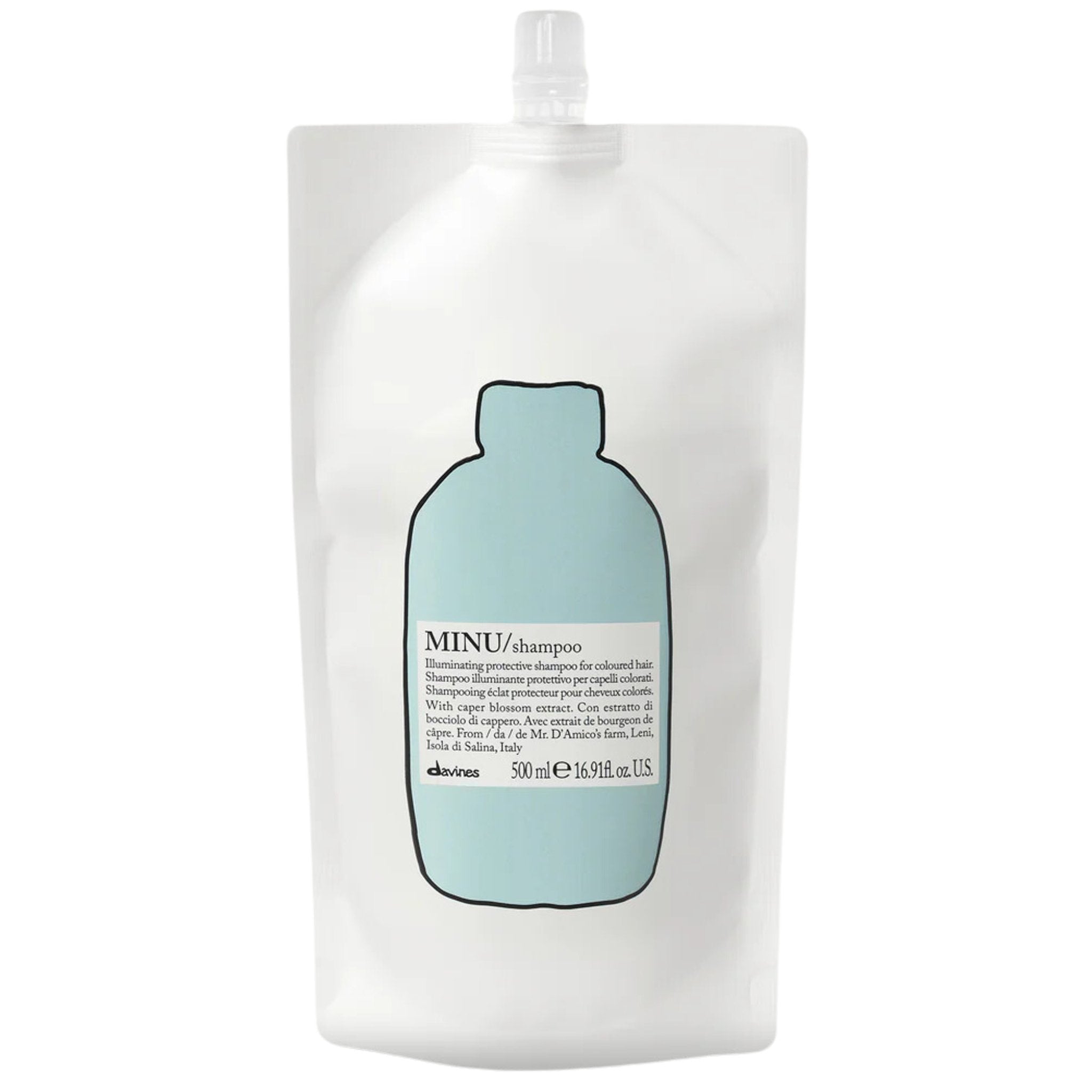 Davines. Shampoing pour Cheveux Colorés MINU (Eco - Recharge) - 500 ml - Concept C. Shop