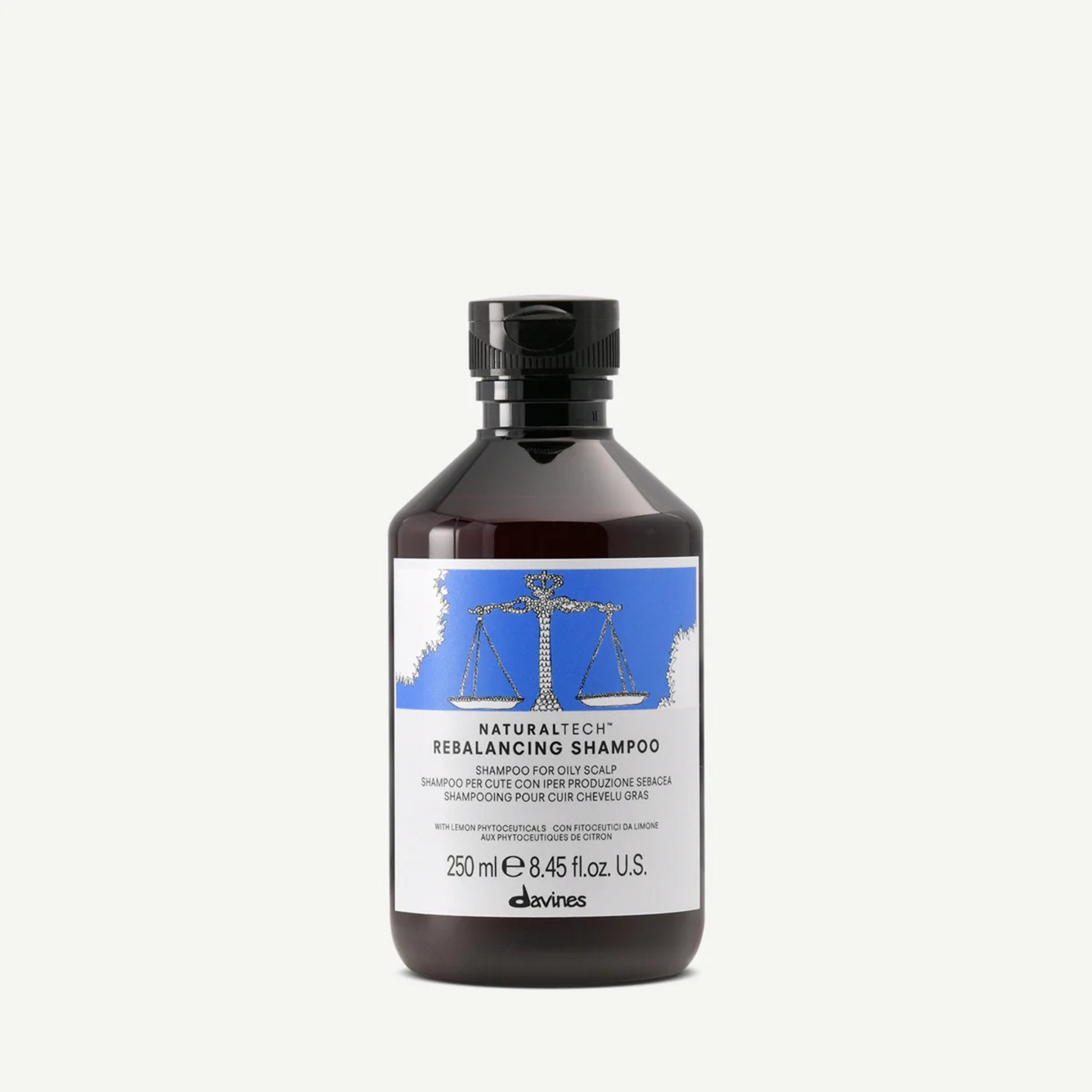 Davines. Shampoing Purifiant Et Rééquilibrant Pour Cheveux Gras Rebalancing - 250 ml - Concept C. Shop