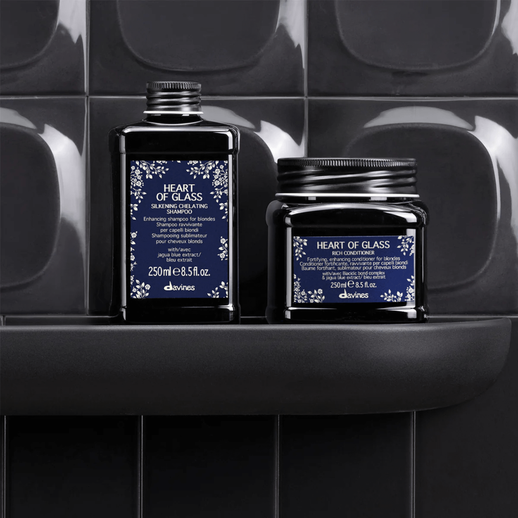Davines. Shampoing Sublimateur pour Cheveux Blonds Heart Of Glass - 250 ml - Concept C. Shop