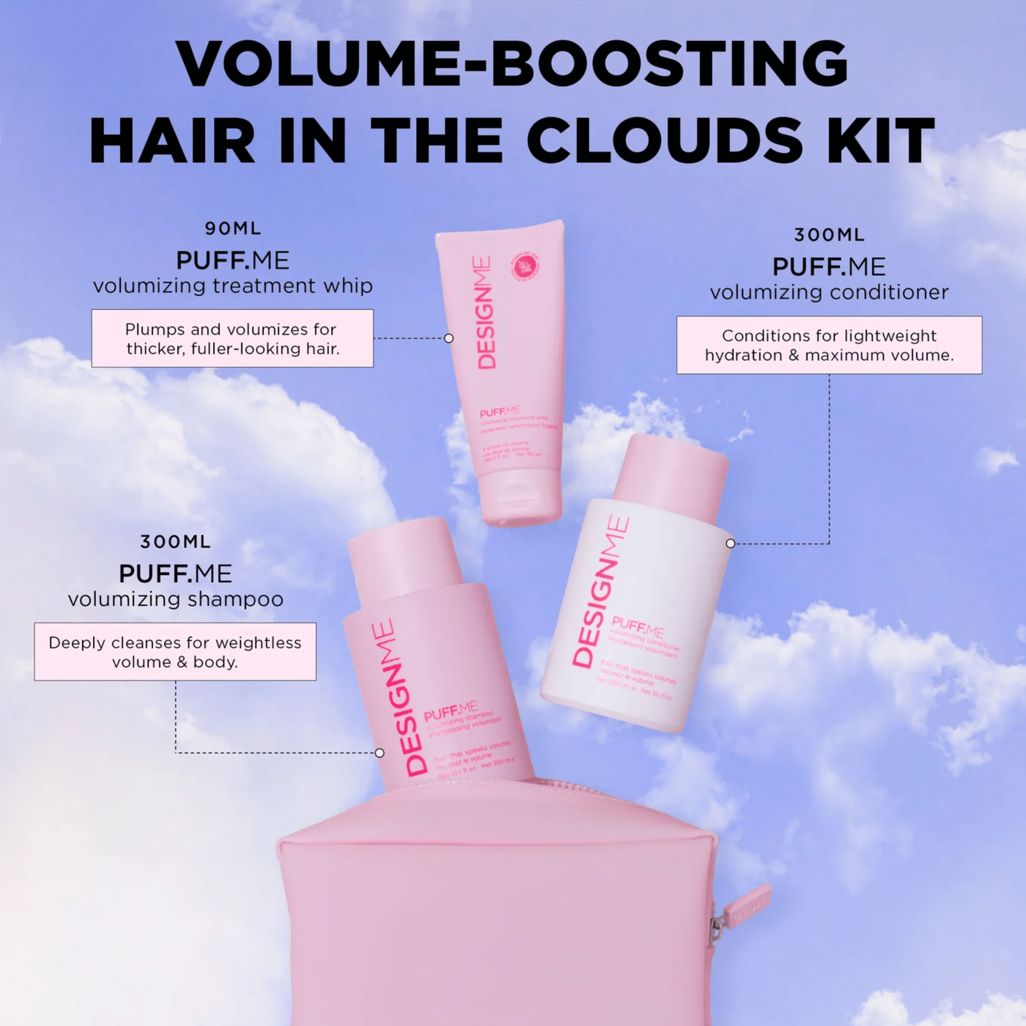Design Me. Coffret Volume Puff.Me - Cheveux Dans Les Nuages - Concept C. Shop