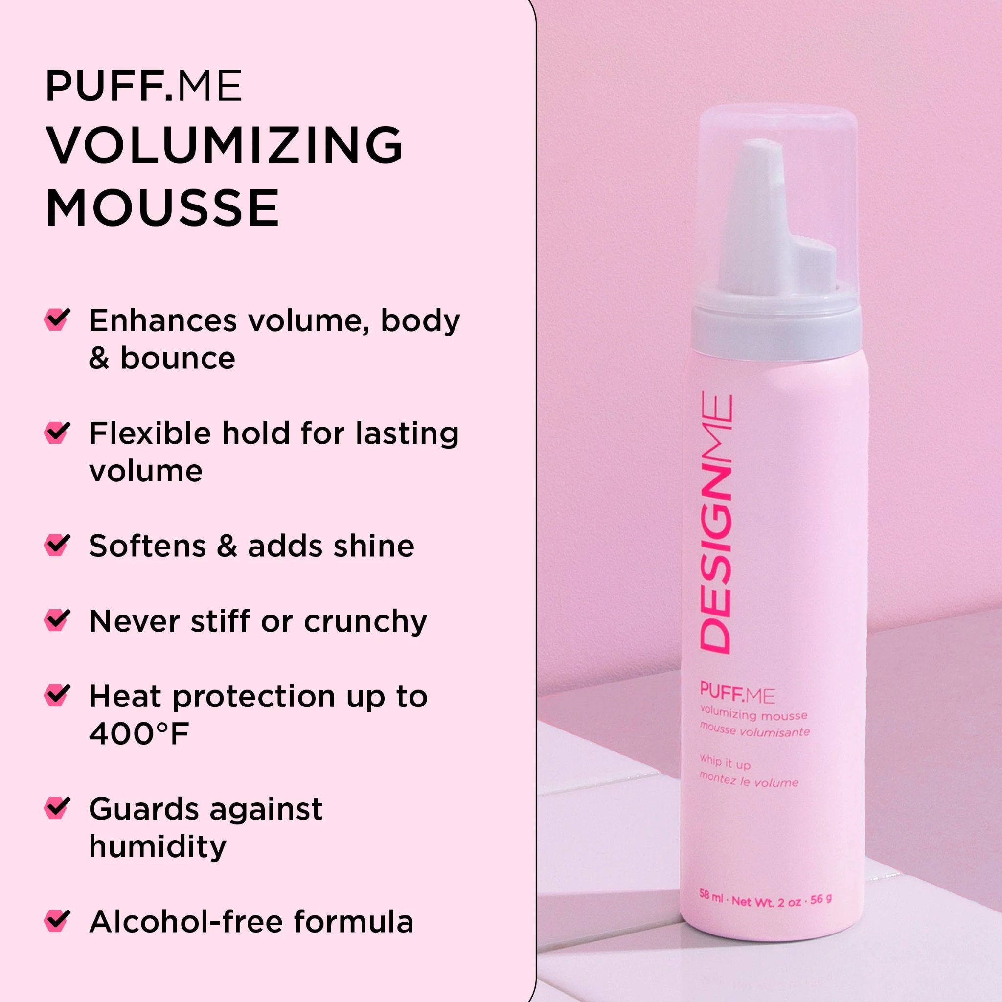 Design Me. Mousse Volumisante Puff.Me - 58 ml - Concept C. Shop