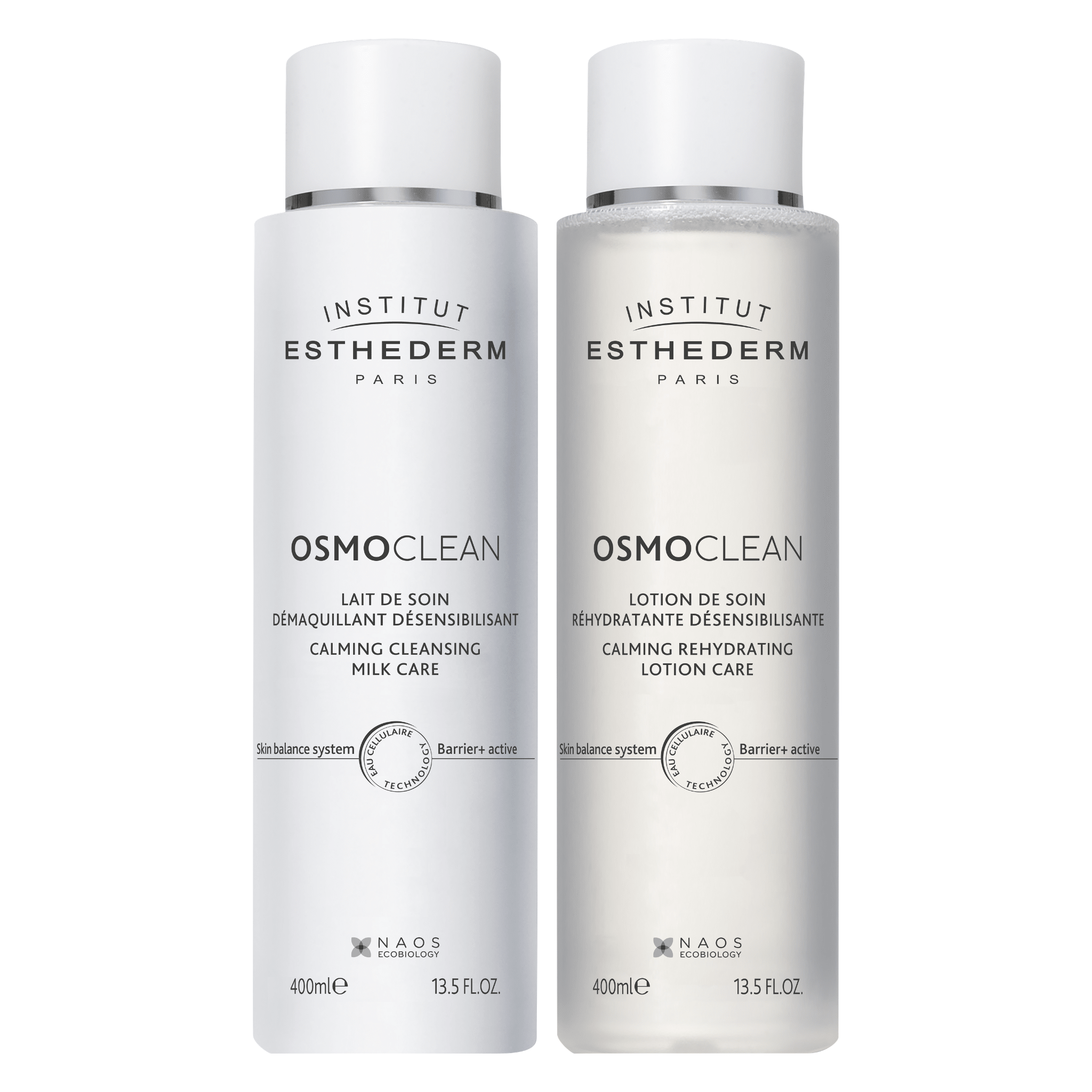 Esthederm. Duo Désensibilisant Osmoclean - Lait et Lotion de Soin - 400 ml - Concept C. Shop