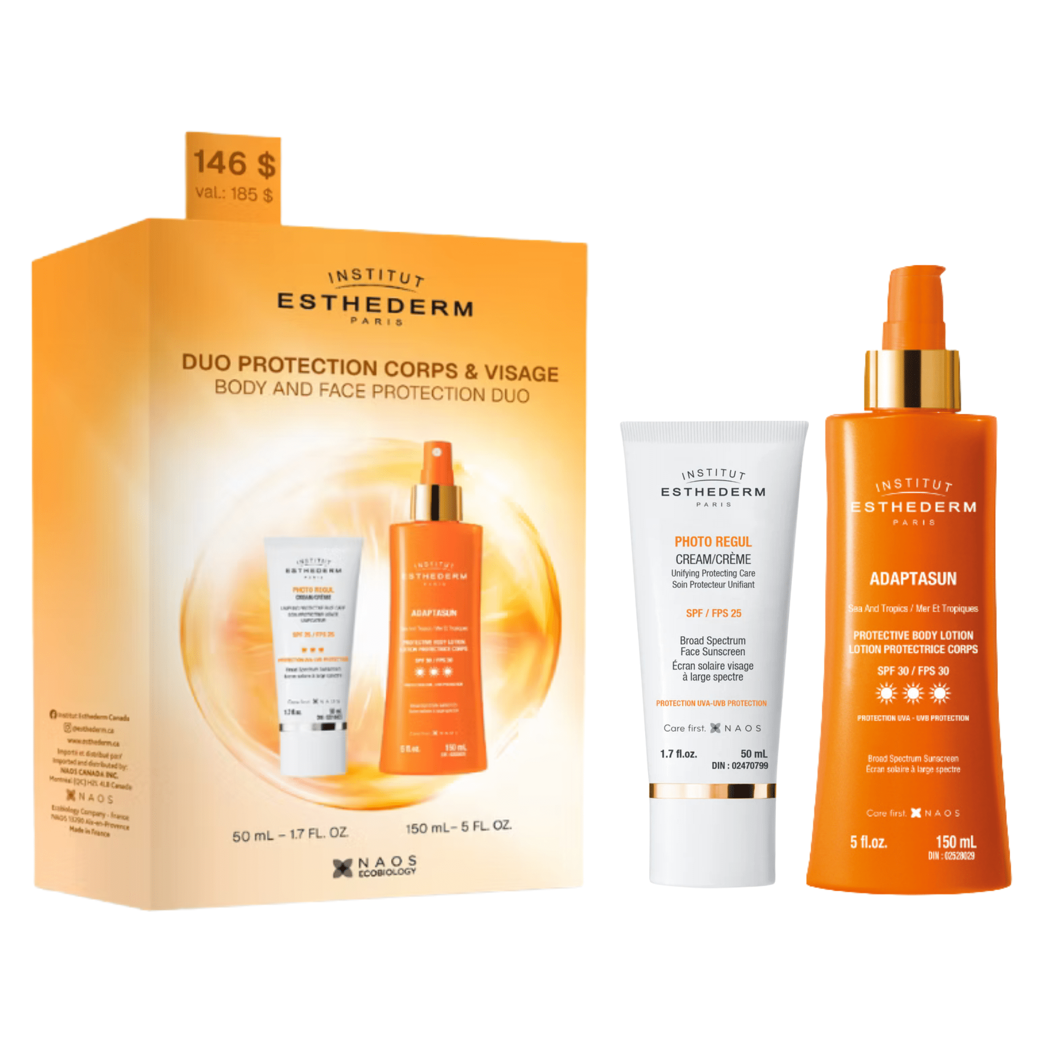 Esthederm. Duo Protection Corps & Visage - Photo Regul et Adaptasun - Concept C. Shop