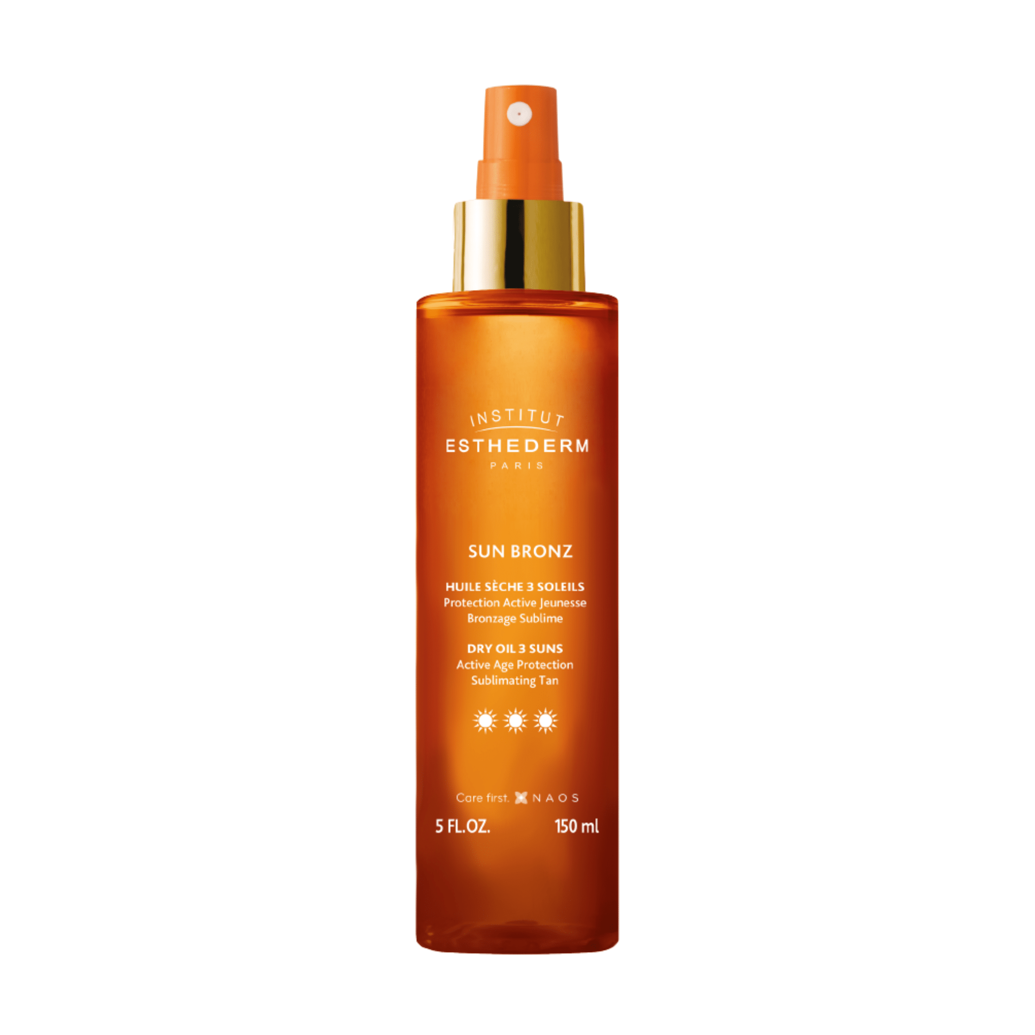 Esthederm. Huile Sèche Protectrice 3 Soleils Sun Bronz - 150 ml - Concept C. Shop