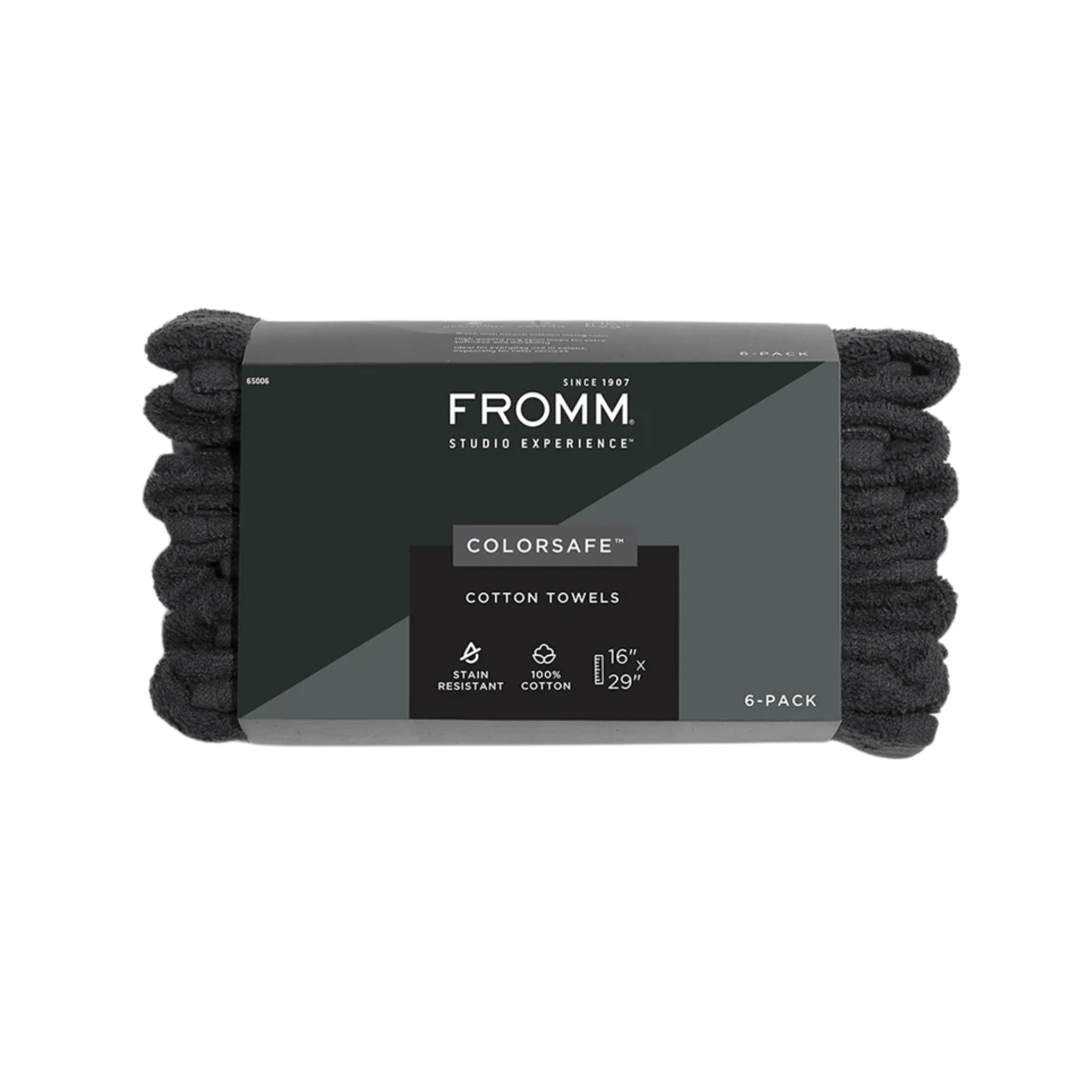 Fromm. Serviettes en Coton ColorSafe Noires - Pqt. 6 - Concept C. Shop