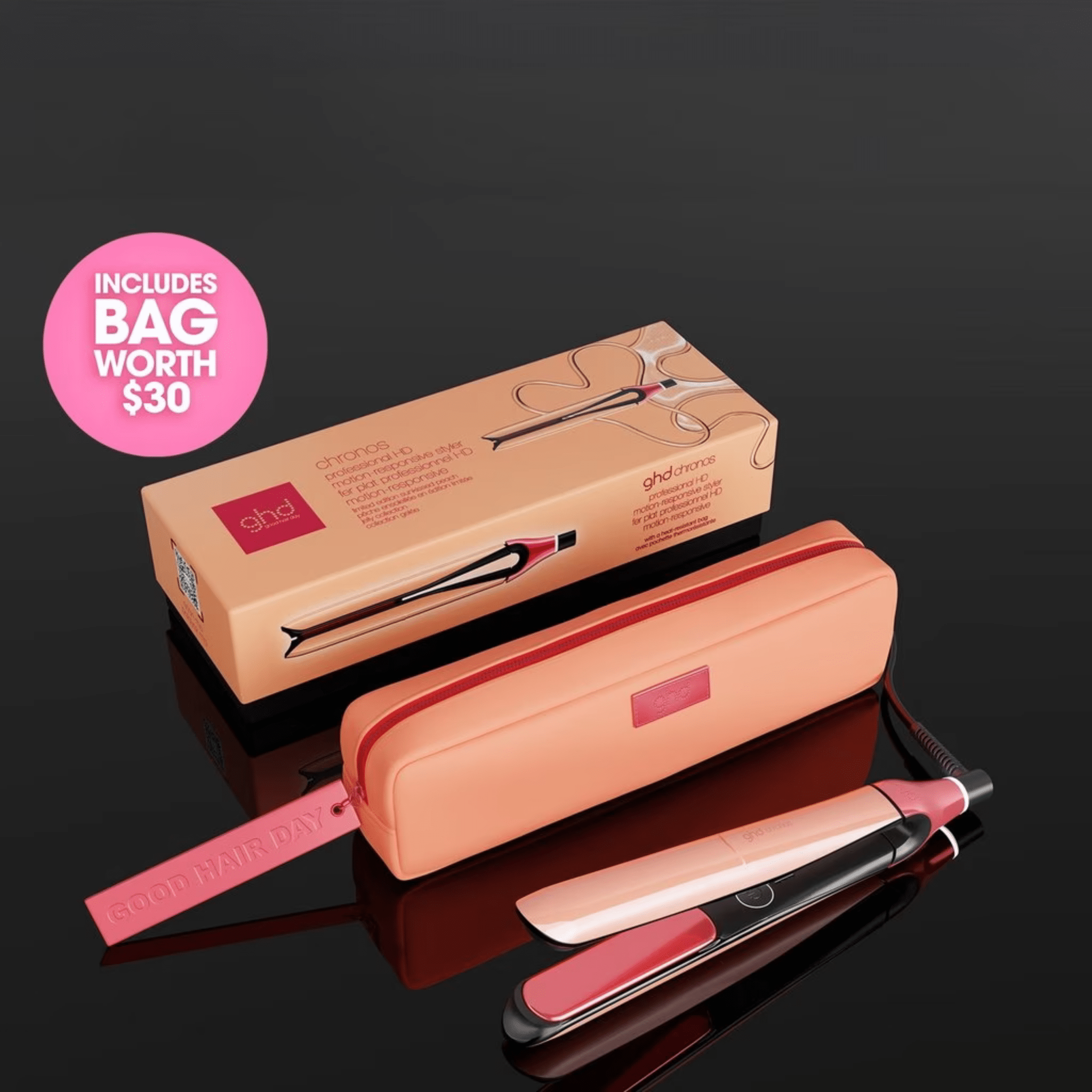 GHD. Fer Plat Chronos Édition Limitée - Pêche Ensoleillée - Concept C. Shop