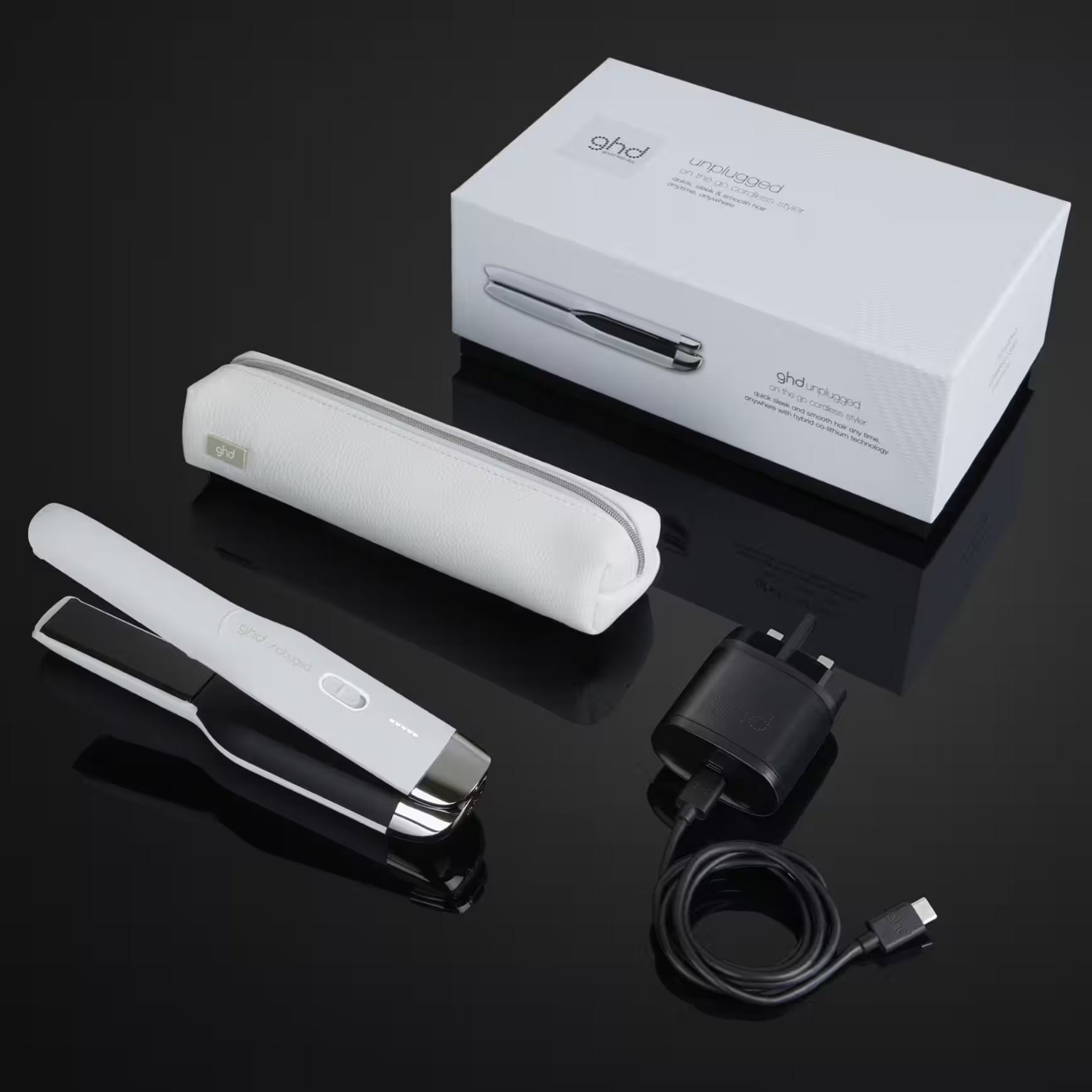 GHD. Fer Plat Sans Fil Unplugged - Blanc - Concept C. Shop