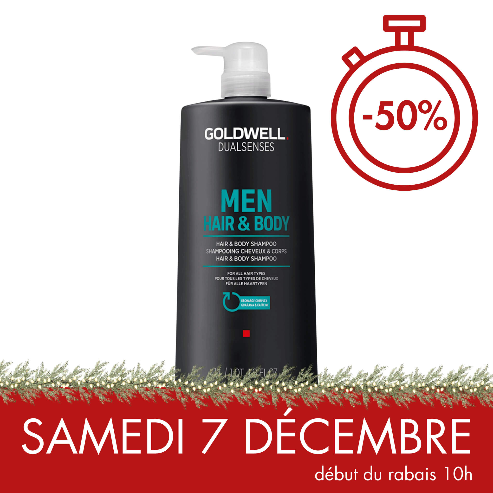 Goldwell. Dual Senses Men Shampoing Cheveux et Corps - 1000 ml - Concept C. Shop