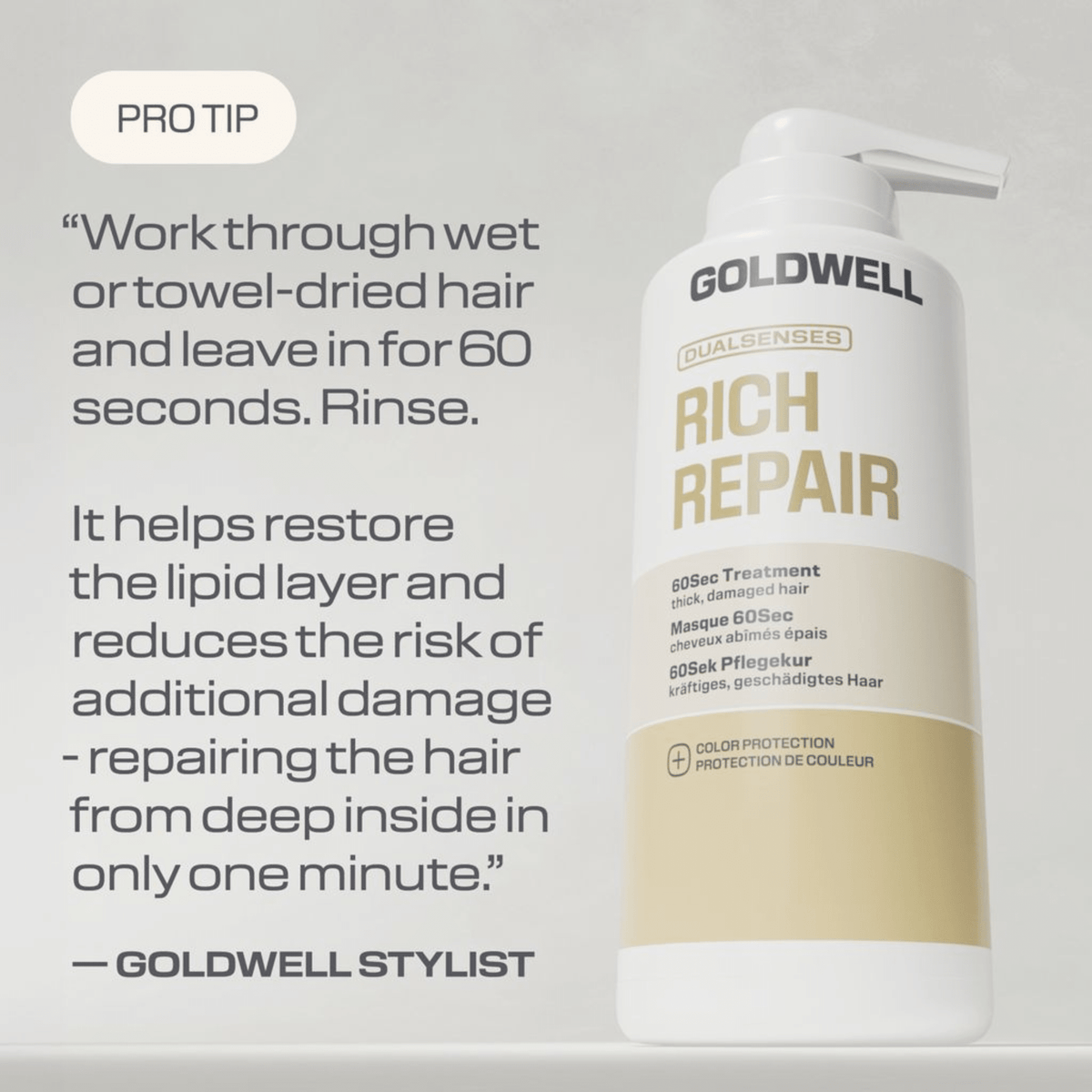 Goldwell. Masque 60 Secondes Réparateur Rich Repair - 500 ml - Concept C. Shop