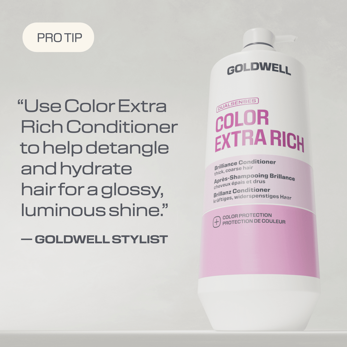Goldwell. Revitalisant Brillance Cheveux Épais Color Extra Rich - 1000 ml - Concept C. Shop
