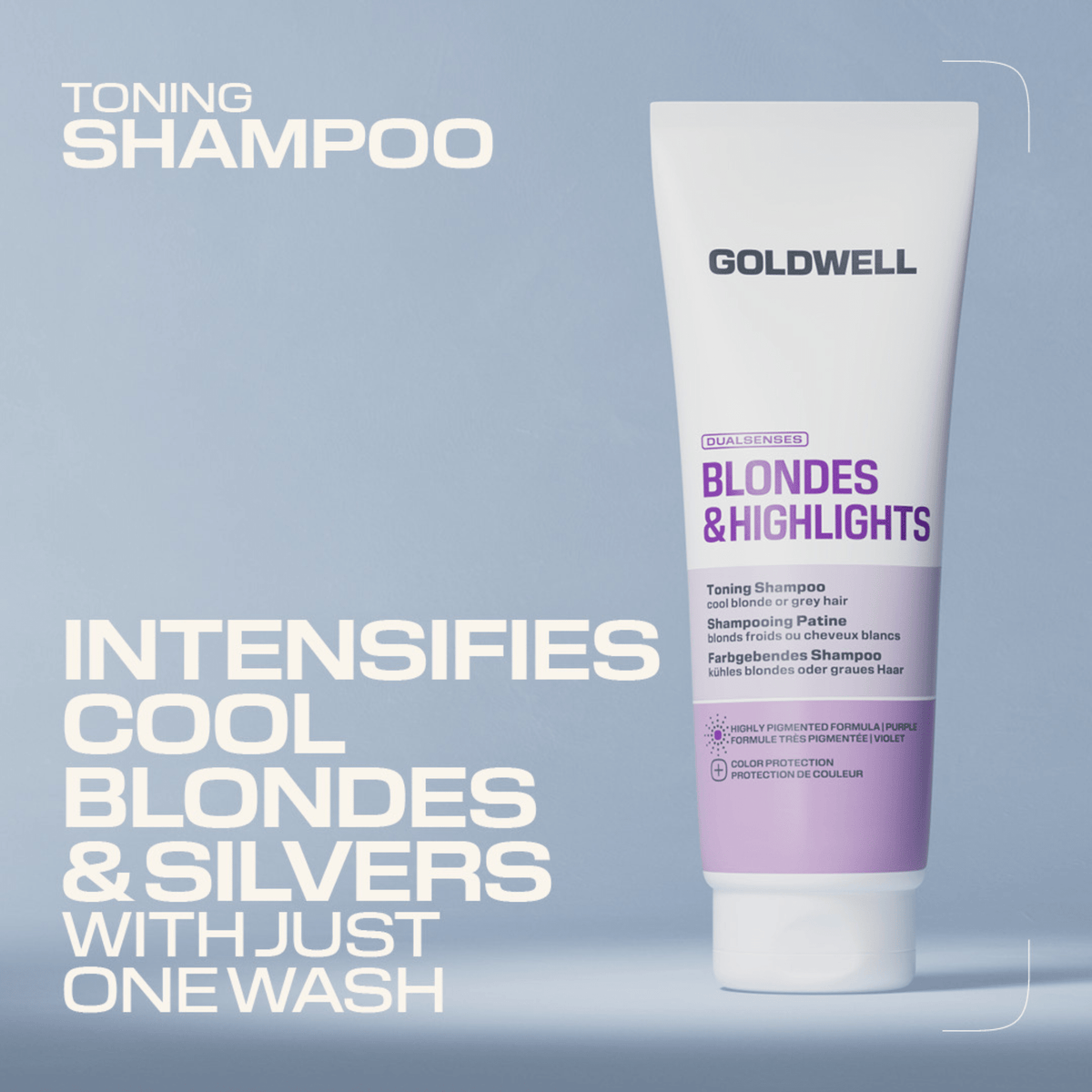 Goldwell. Shampoing Violet Platine Blondes & Highlights - 250 ml - Concept C. Shop