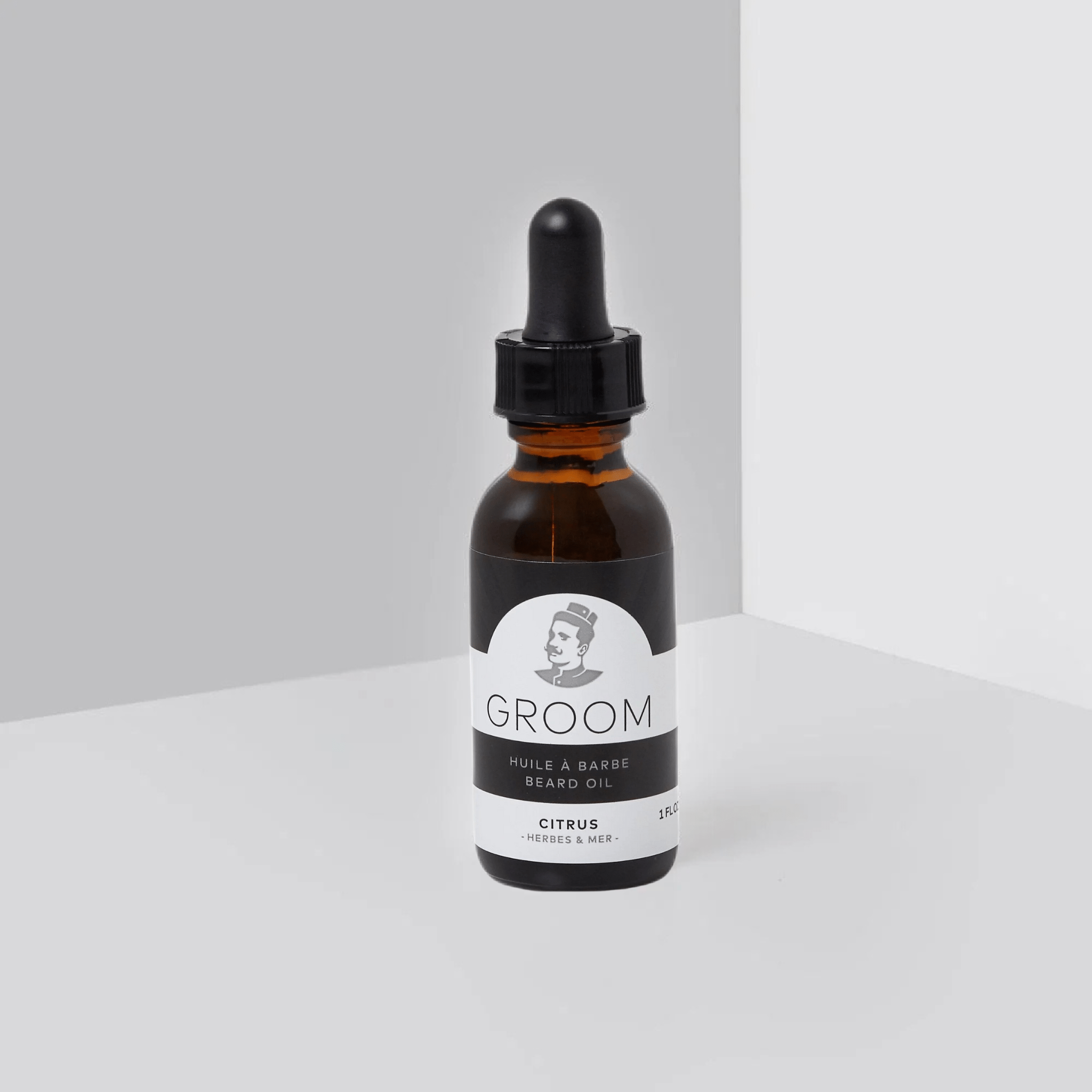 Groom. Huile à barbe Citrus Herbes et Mer - 60 ml - Concept C. Shop