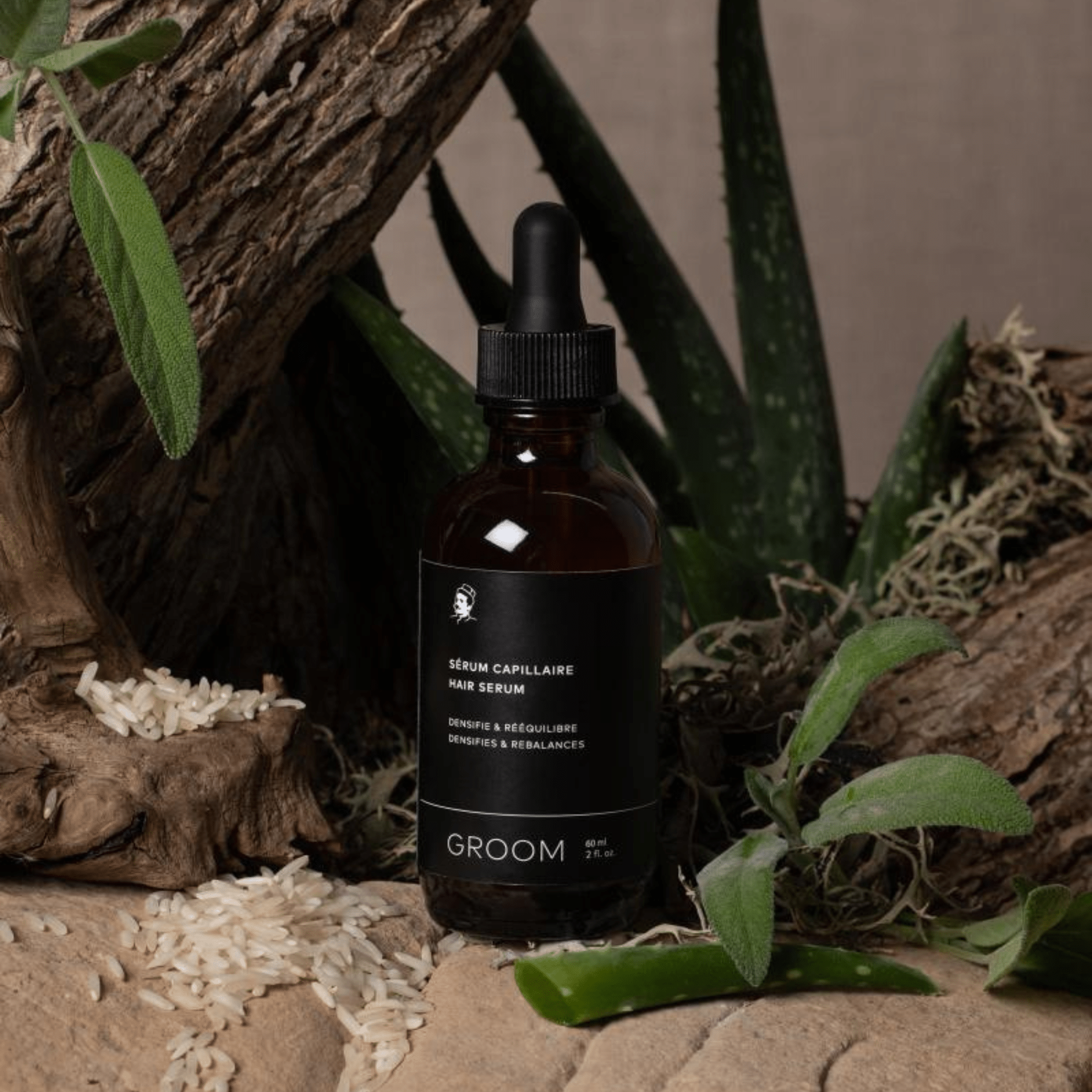 Groom. Sérum Capillaire Densifiant Et Rééquilibrant - 60 ml - Concept C. Shop