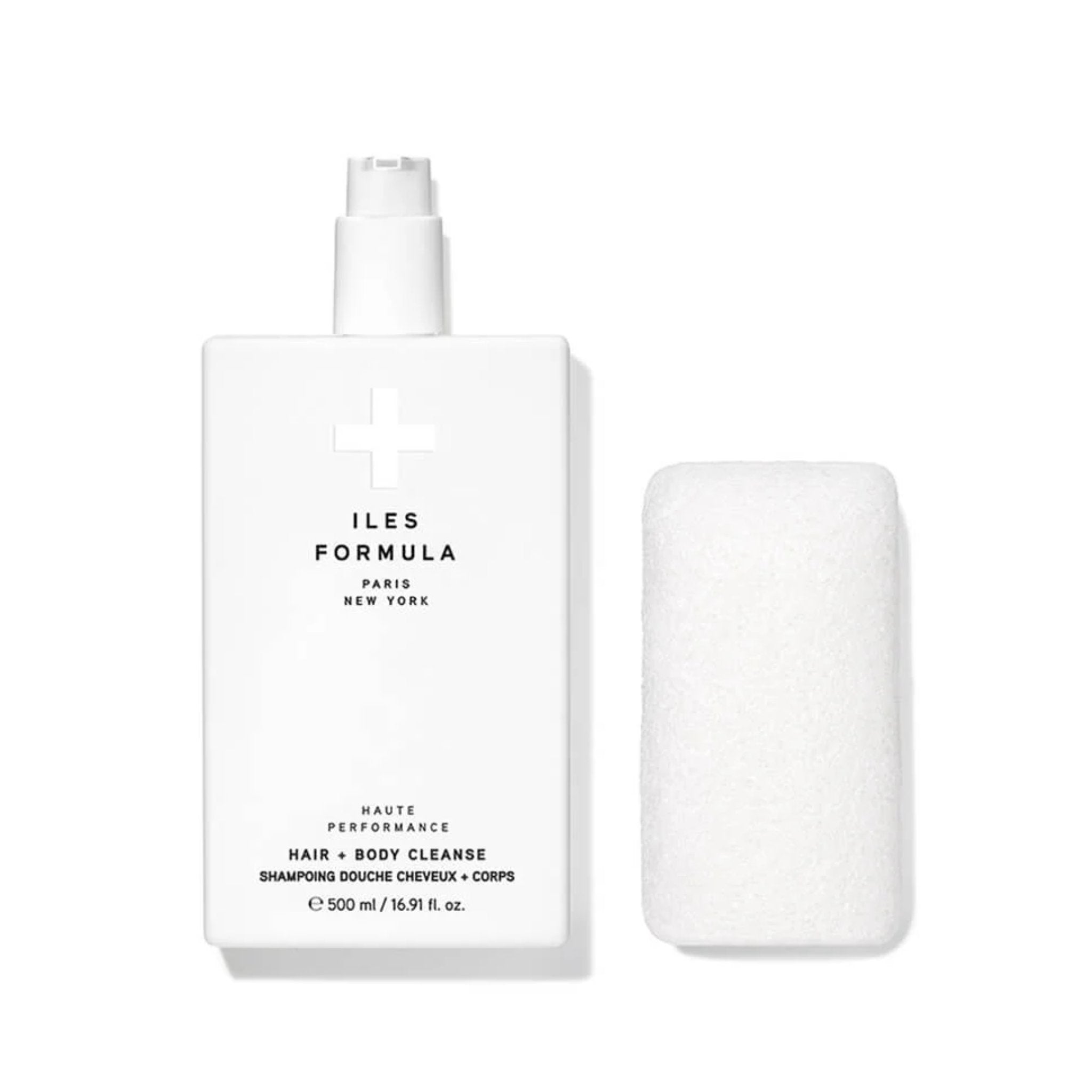 Iles Formula. Shampoing Douche Cheveux + Corps + Éponge - 500 ml - Concept C. Shop