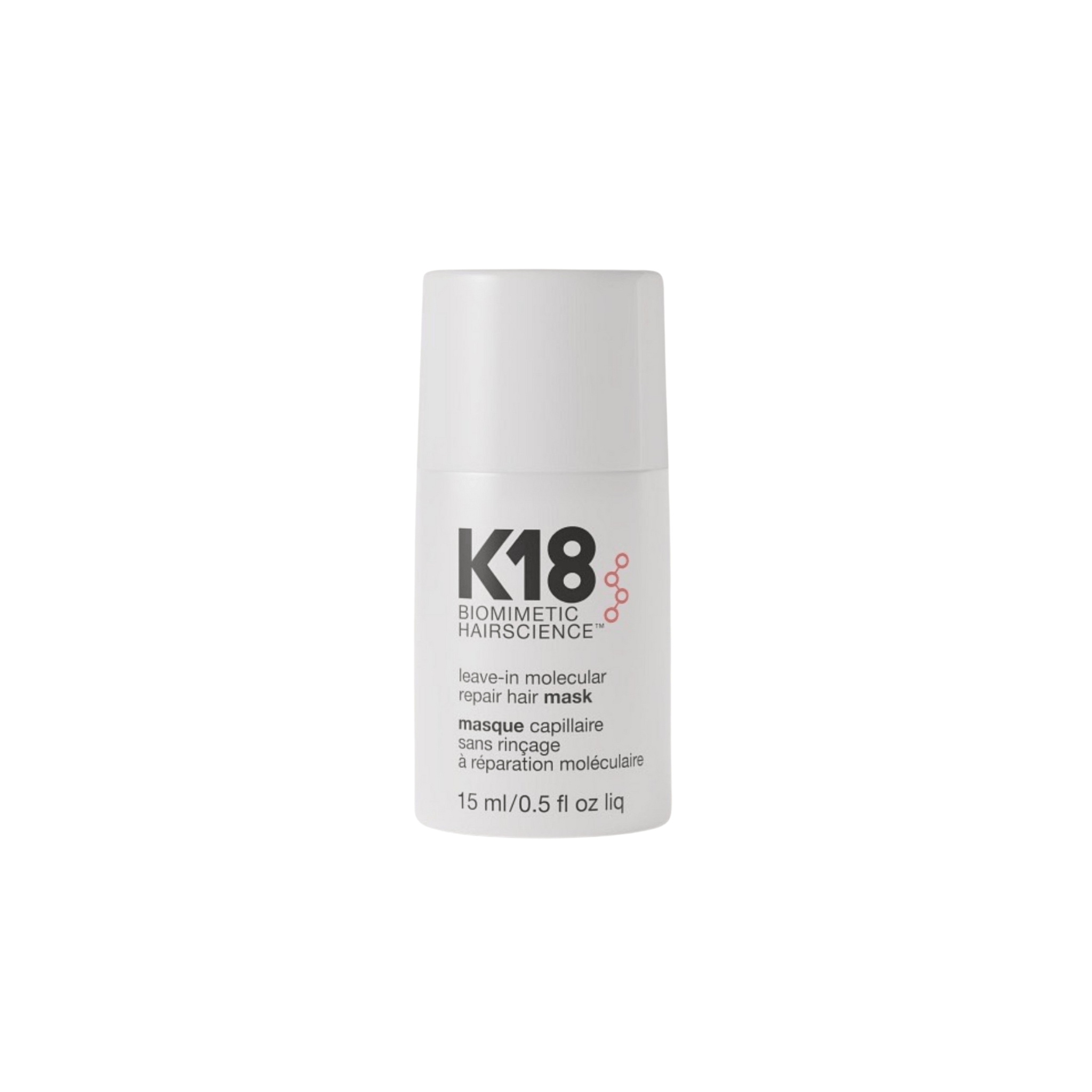 K18. Masque Sans Rinçage à Réparation Moleculaire - 15 ml - Concept C. Shop