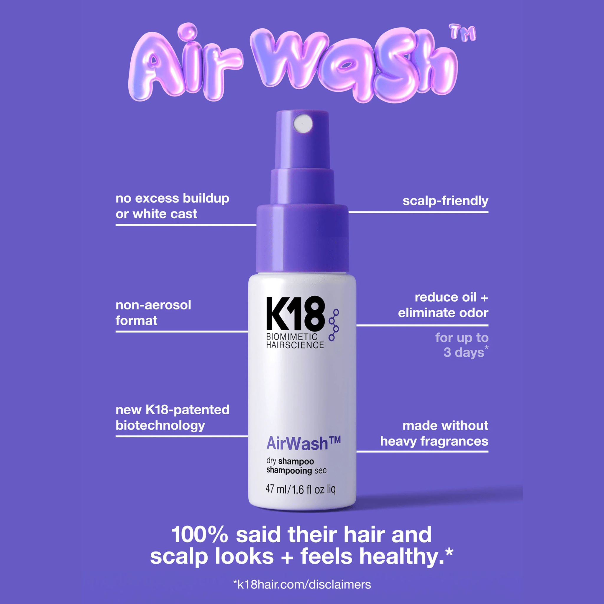 K18. Shampoing Sec Airwash - 47 ml - Concept C. Shop