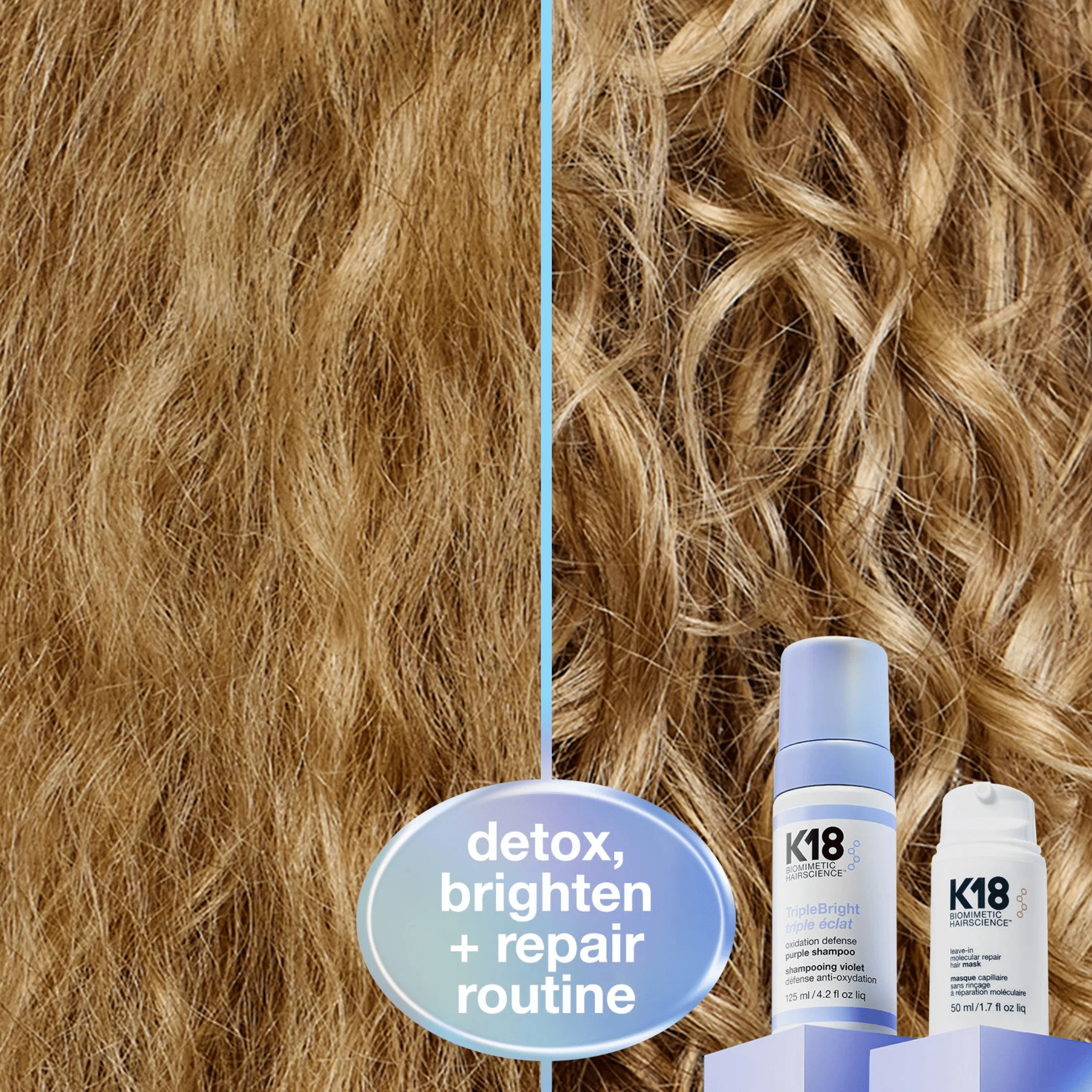 K18. Shampoing Violet Défense Anti - Oxydation Triple Éclat - 125 ml - Concept C. Shop