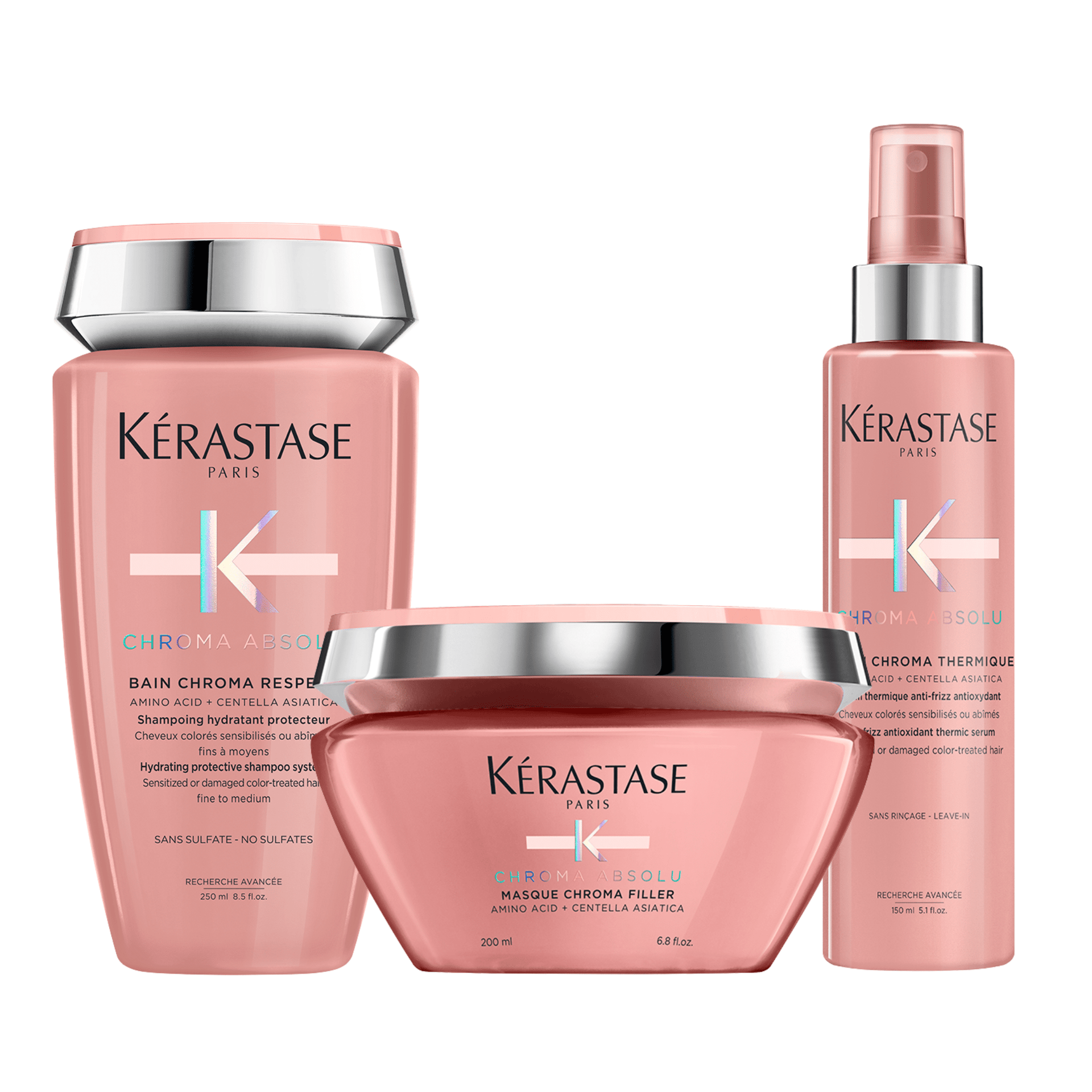 Kérastase Chroma Absolu シャンプーとコンディショナー Kerastase DUO Chroma Absolu Bain Riche Shampoo 250ml and