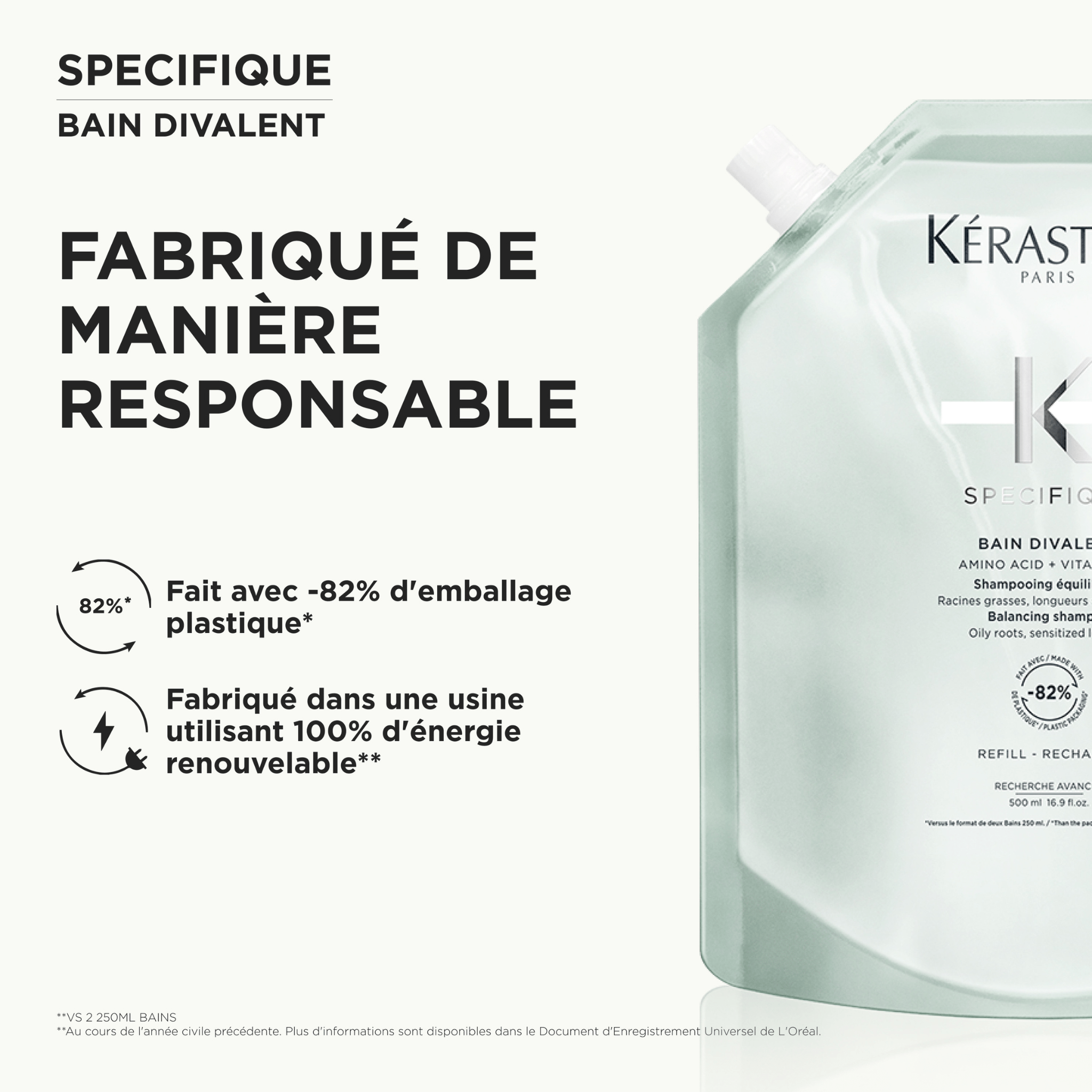 Kérastase. Spécifique Recharge Shampoing Bain Divalent - 500 ml - Concept C. Shop
