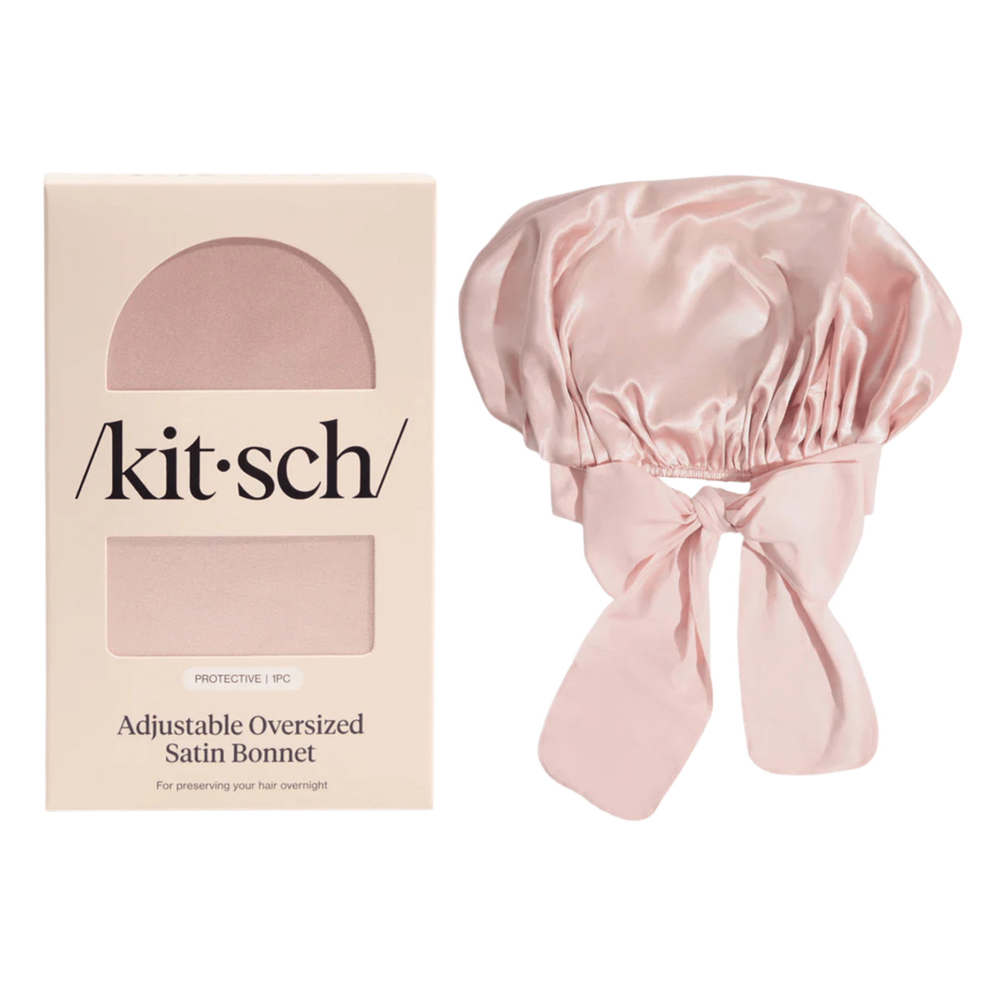Kitsch. Bonnet De Satin Ajustable XL - Rose - Concept C. Shop