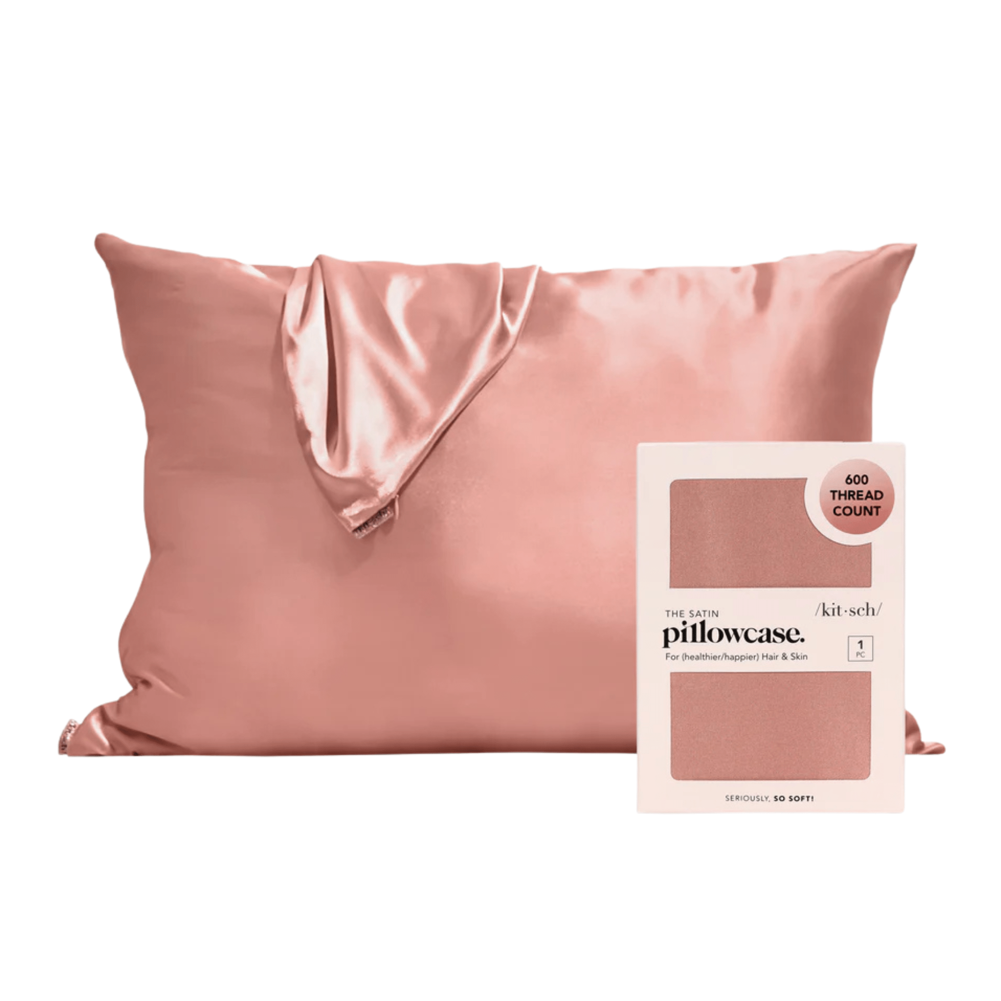 Kitsch. Taie D'Oreiller En Satin - Terracotta - Concept C. Shop