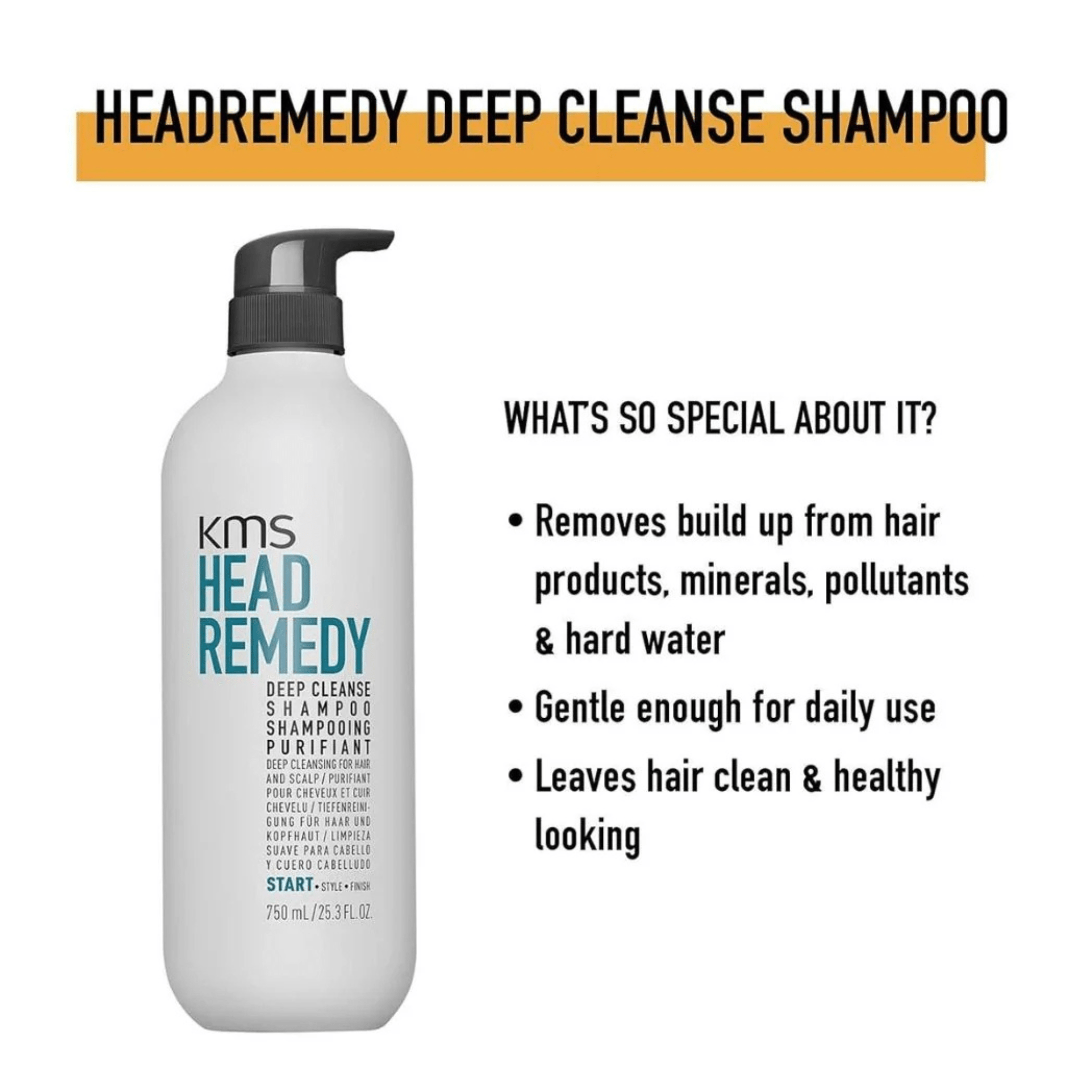 KMS. Shampoing Purifiant Head Remedy - 750 ml - Concept C. Shop