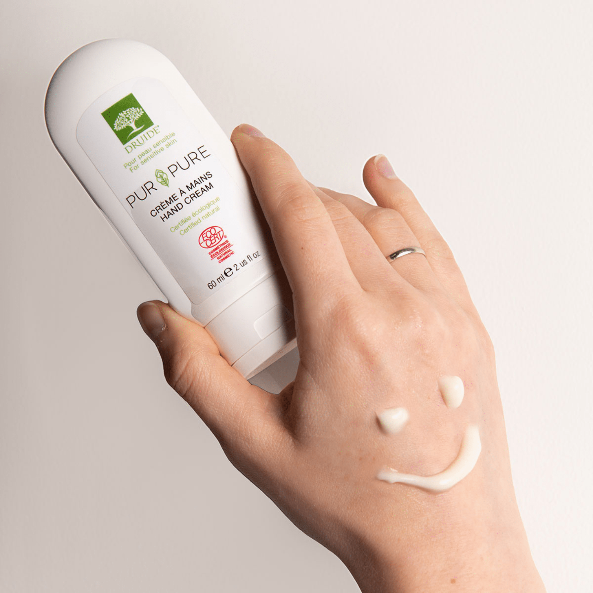 Laboratoires Druide. Crème à Mains pour Peau Sensible Pur&Pure - 60 ml - Concept C. Shop