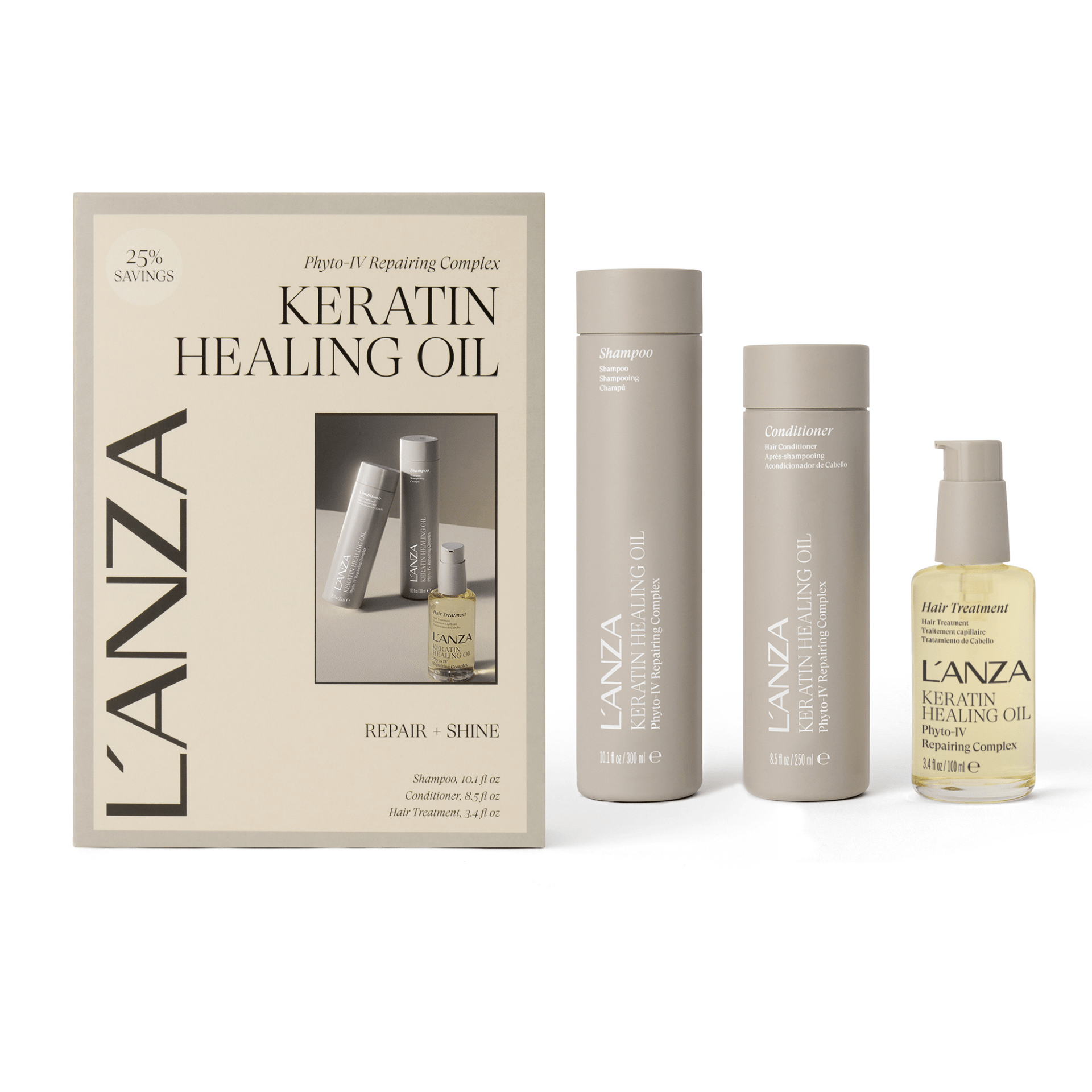 L'Anza. Holiday Set - Keratin Healing Oil Phyto-IV Repairing Complex