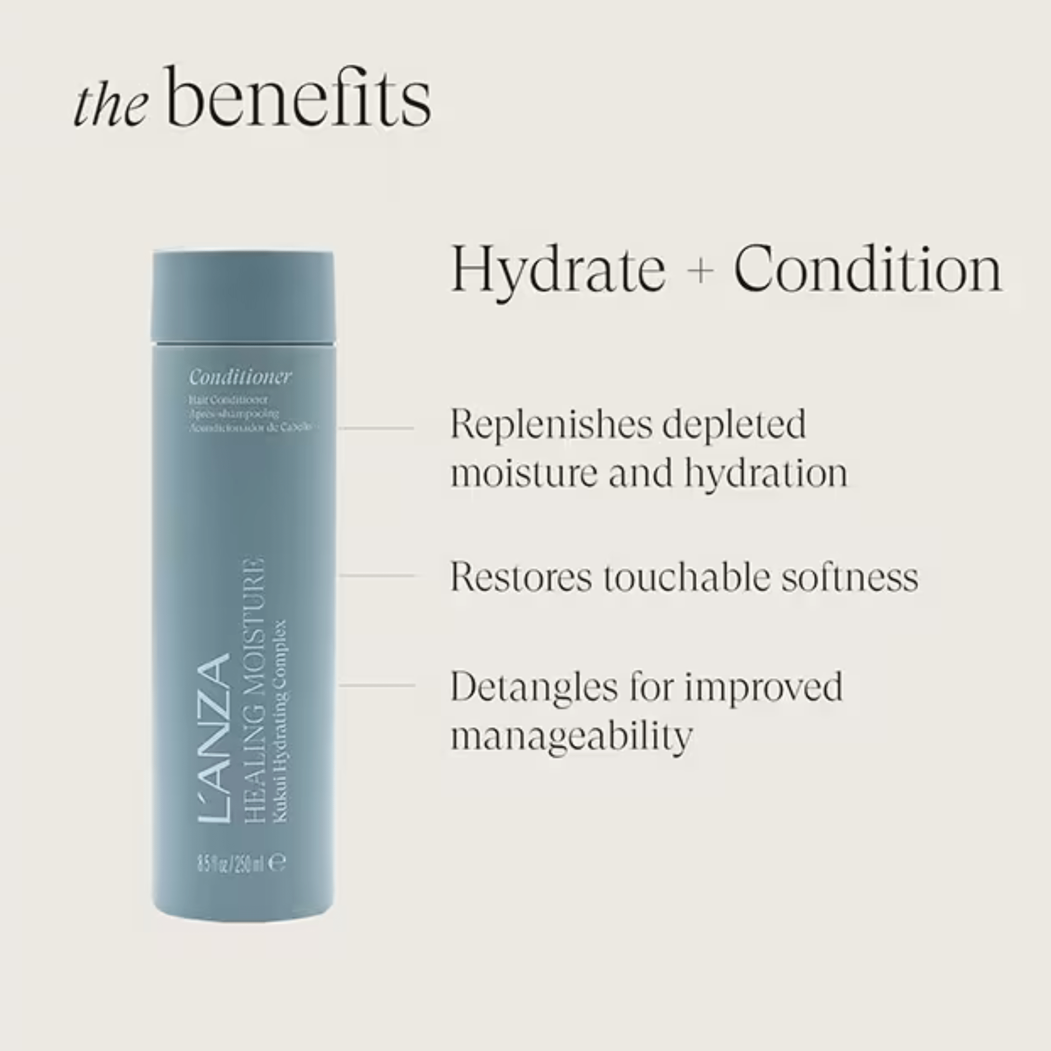 L'Anza. Healing Moisture Revitalisant Complexe Hydratant Au Kukui - 950 ml - Concept C. Shop