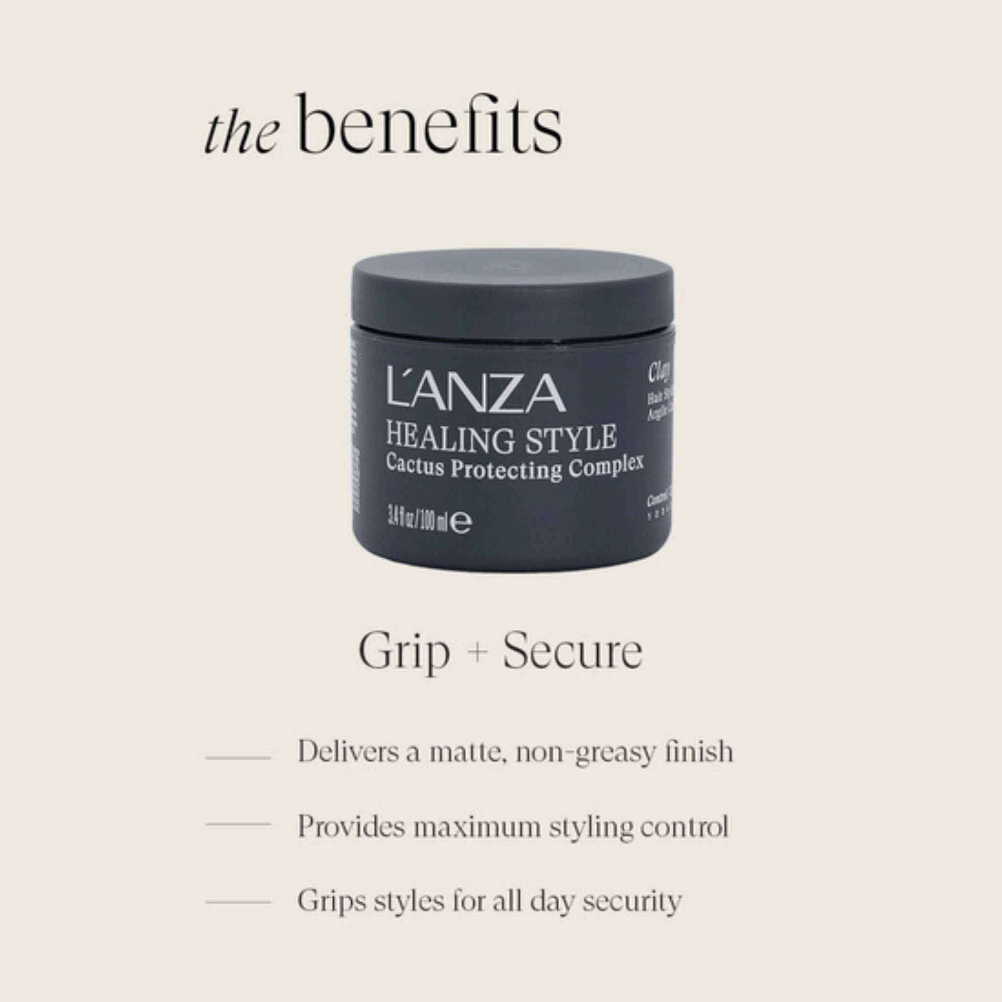 L'Anza. Healing Style Argile Coiffante Complexe Protecteur Au Cactus - 100 ml - Concept C. Shop