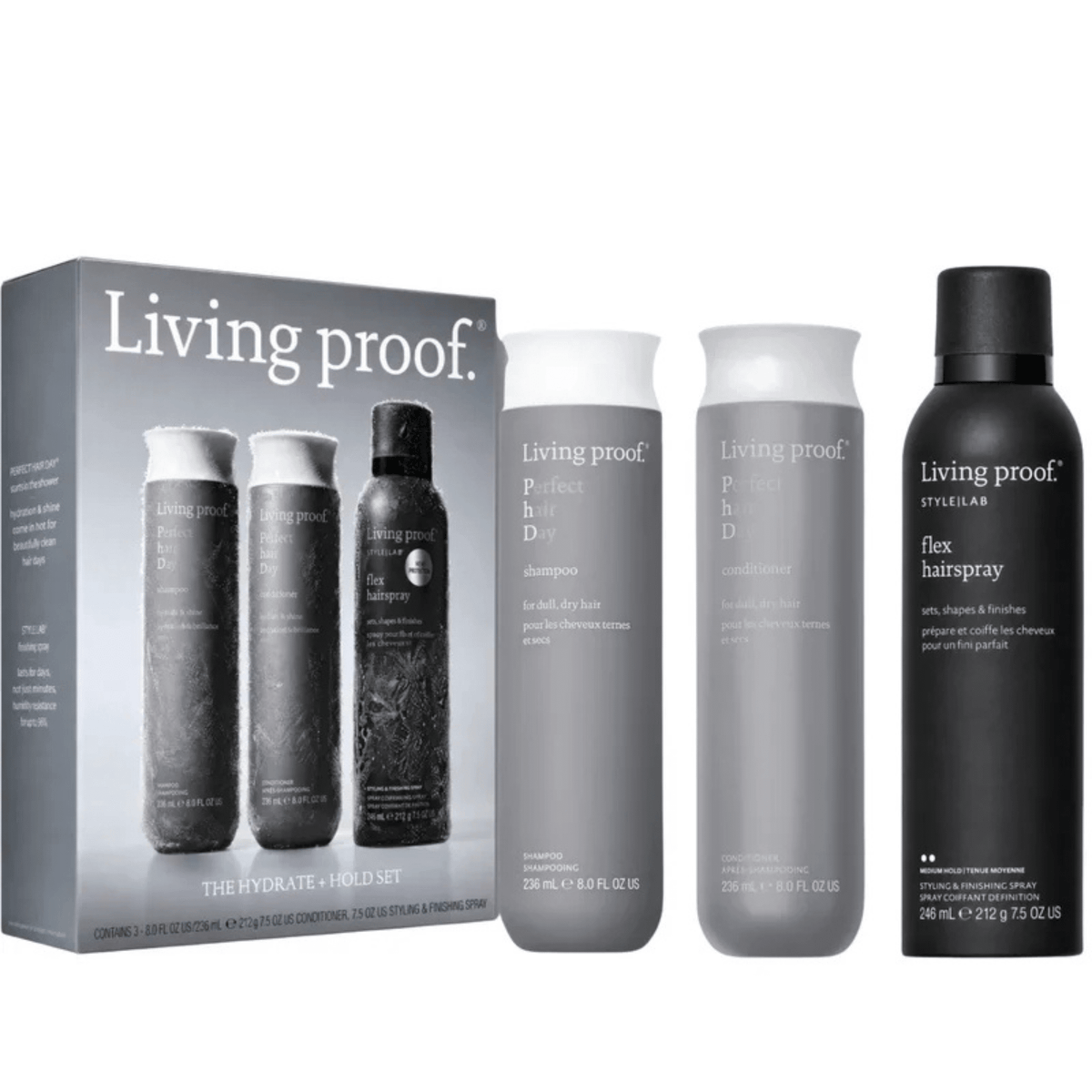 Living Proof. Coffret Hydrate & Hold - Perfect Hair Day et Flex Hairspray - Concept C. Shop
