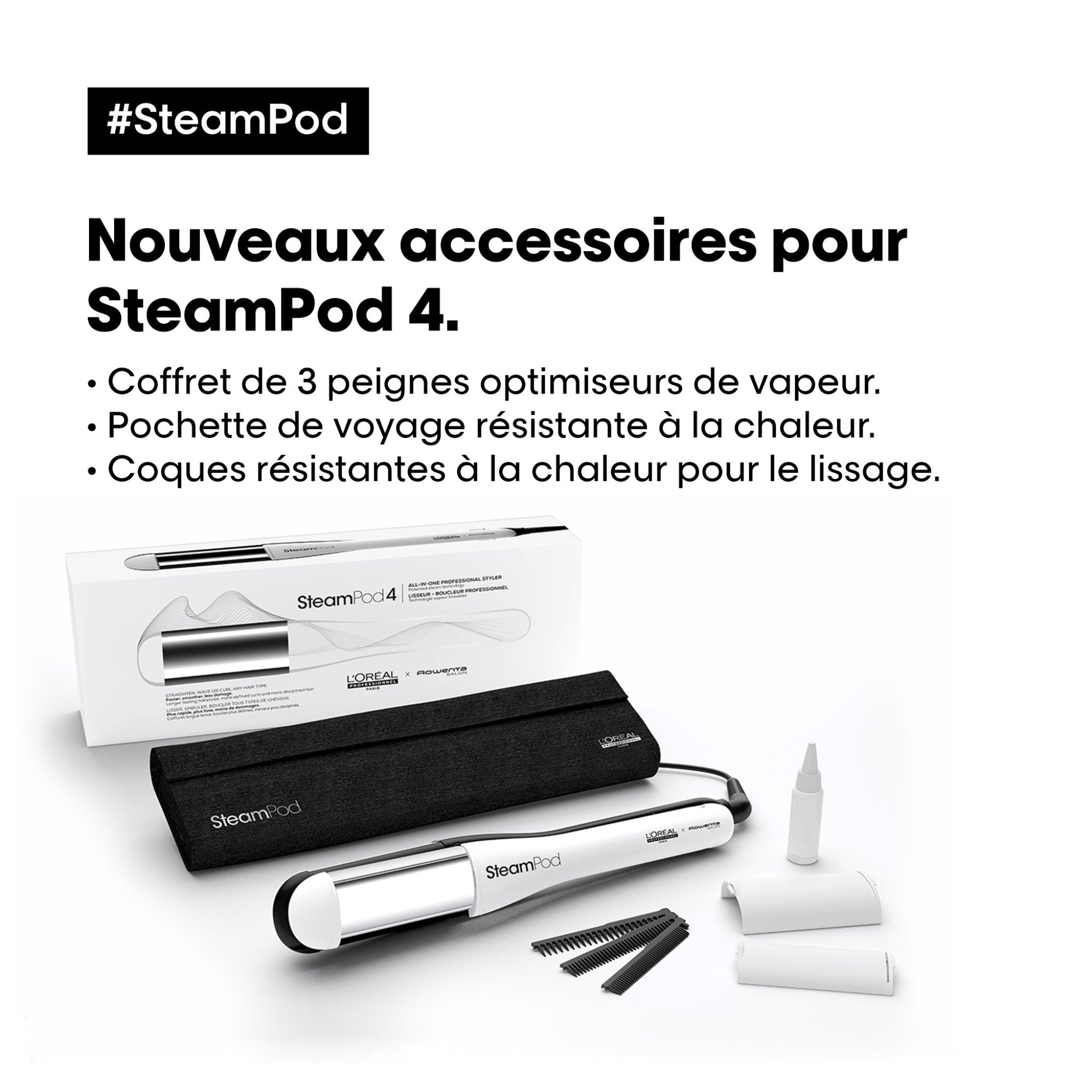 L'Oréal. Ensemble Steampod 4.0 & Sérum (Expédition à partir du 14 octobre 2024) - Concept C. Shop