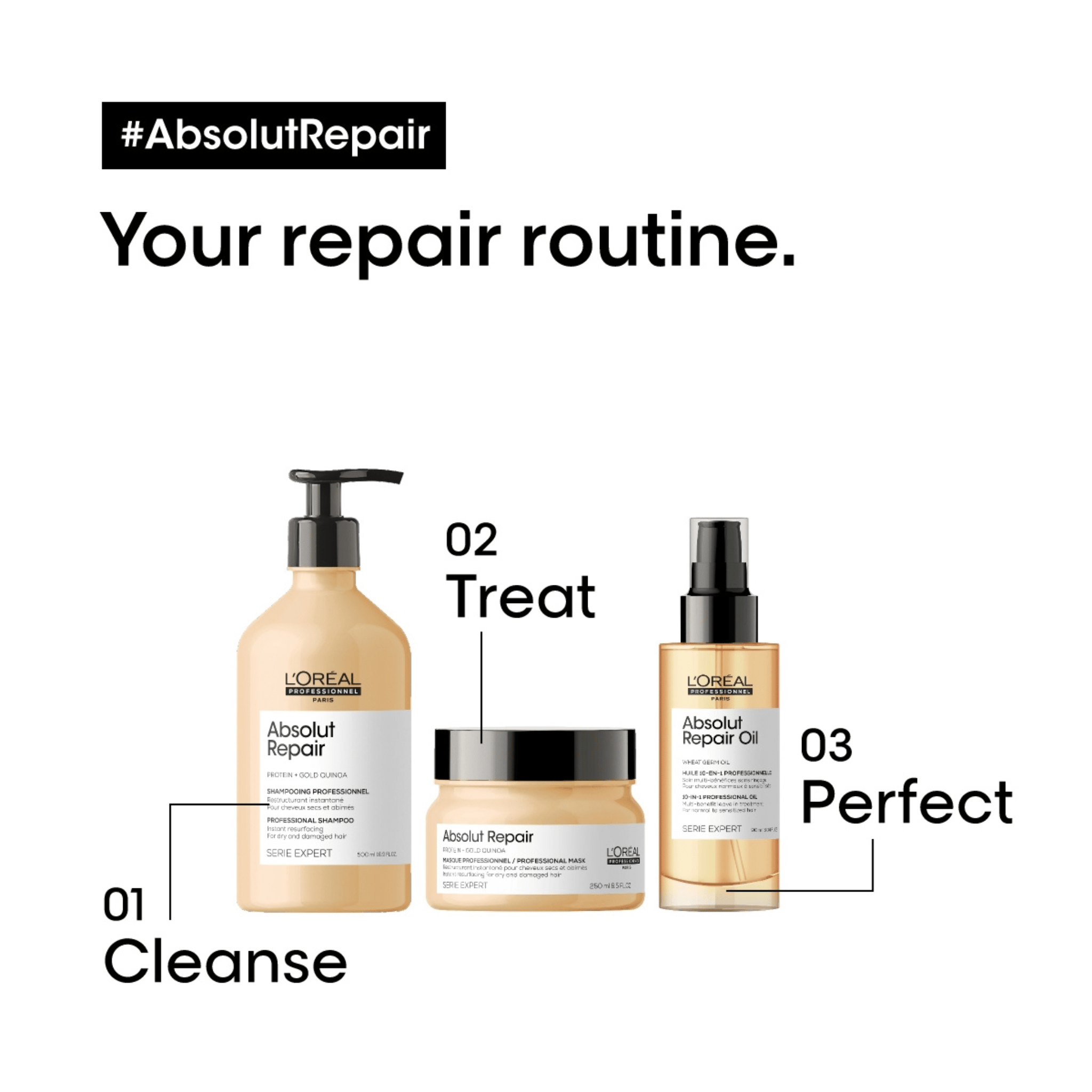 L'Oréal. Série Expert Masque Restructurant Absolut Repair - 250 ml - Concept C. Shop