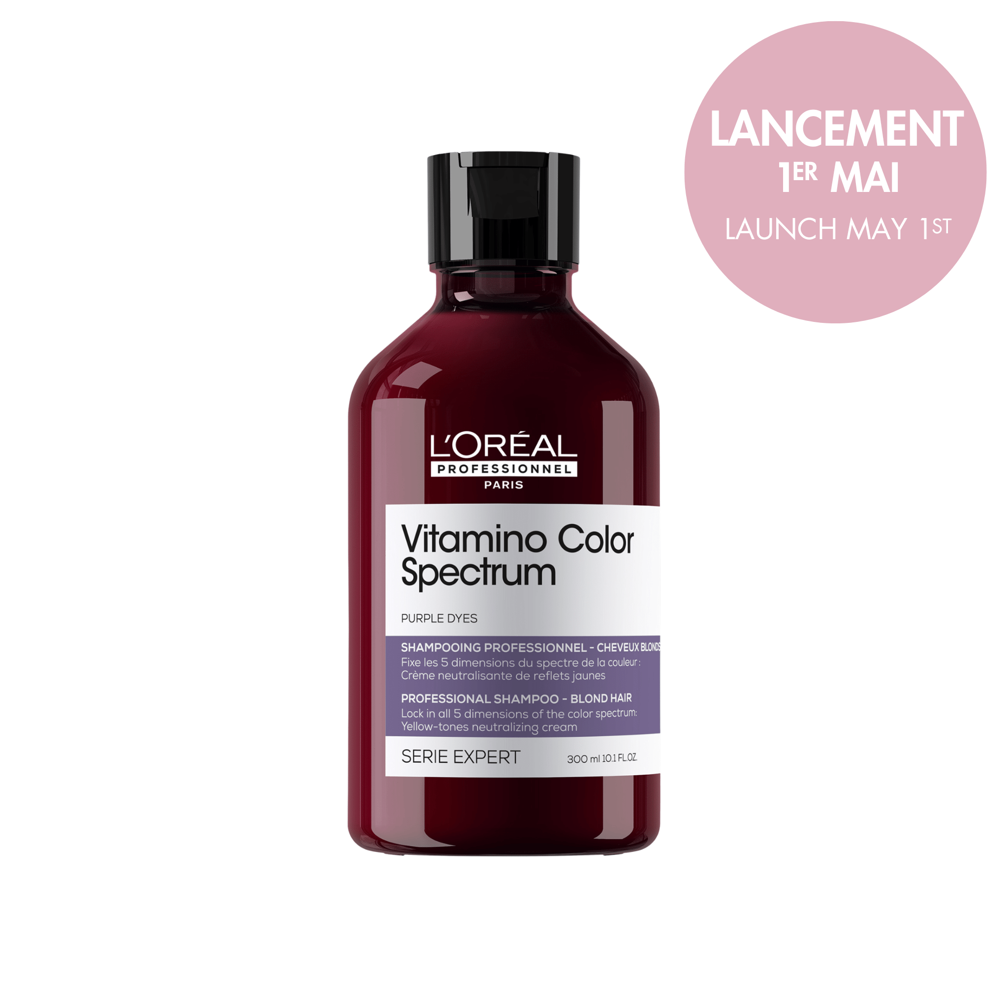 L'Oréal. Série Expert Shampoing Neutralisant Reflets Jaunes Vitamino Color Spectrum - 300 ml (Lancement 1er Mai) - Concept C. Shop