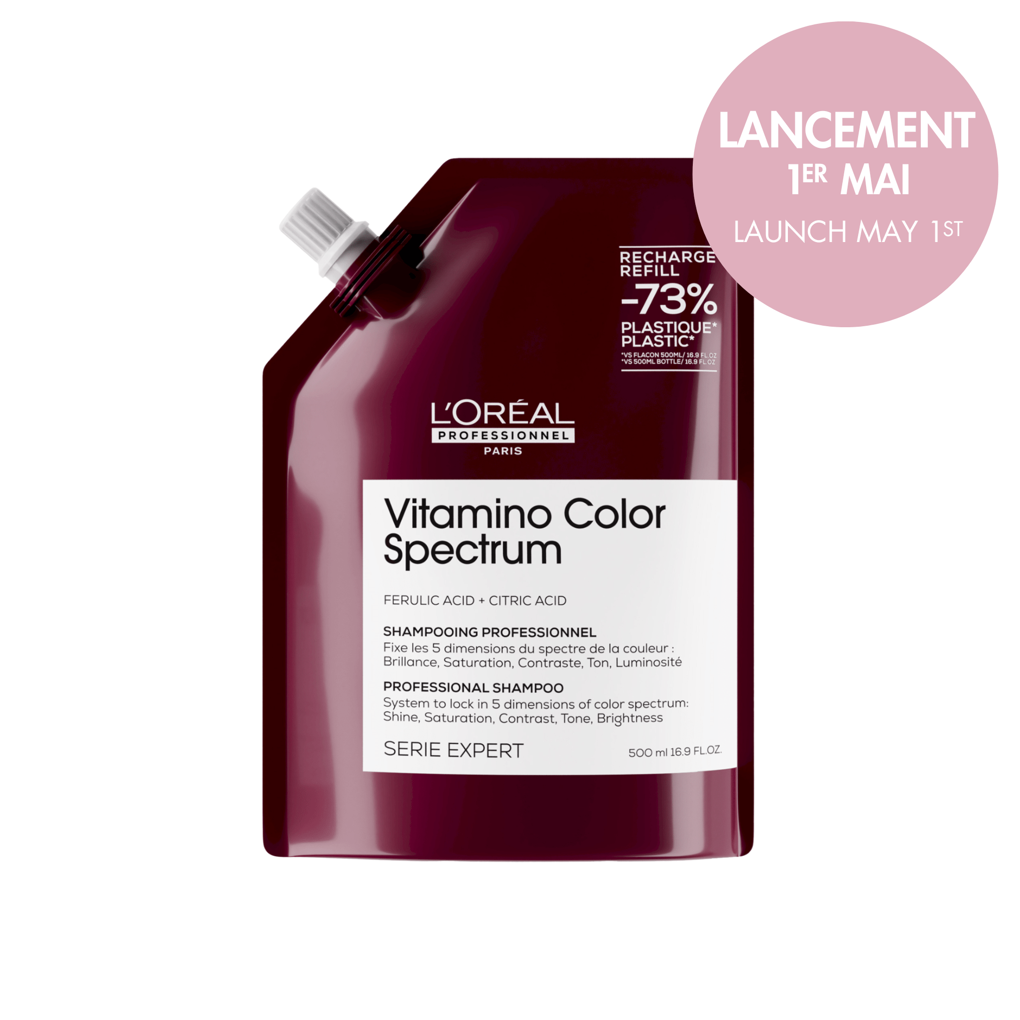 L'Oréal. Série Expert Shampoing Vitamino Color Spectrum (Recharge) - 500 ml (Lancement 1er Mai) - Concept C. Shop