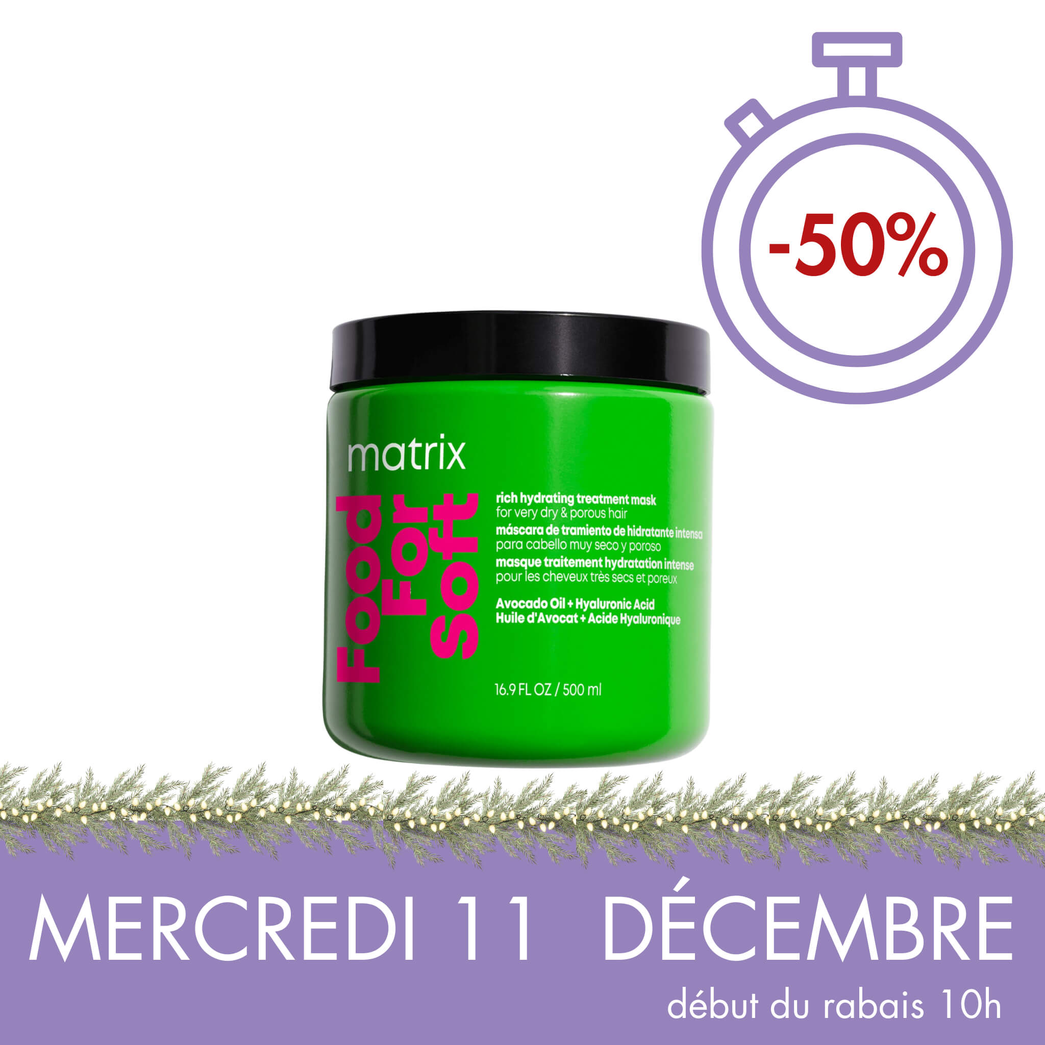 Matrix. Masque Traitement Hydratation Intense Food For Soft - 500 ml - Concept C. Shop