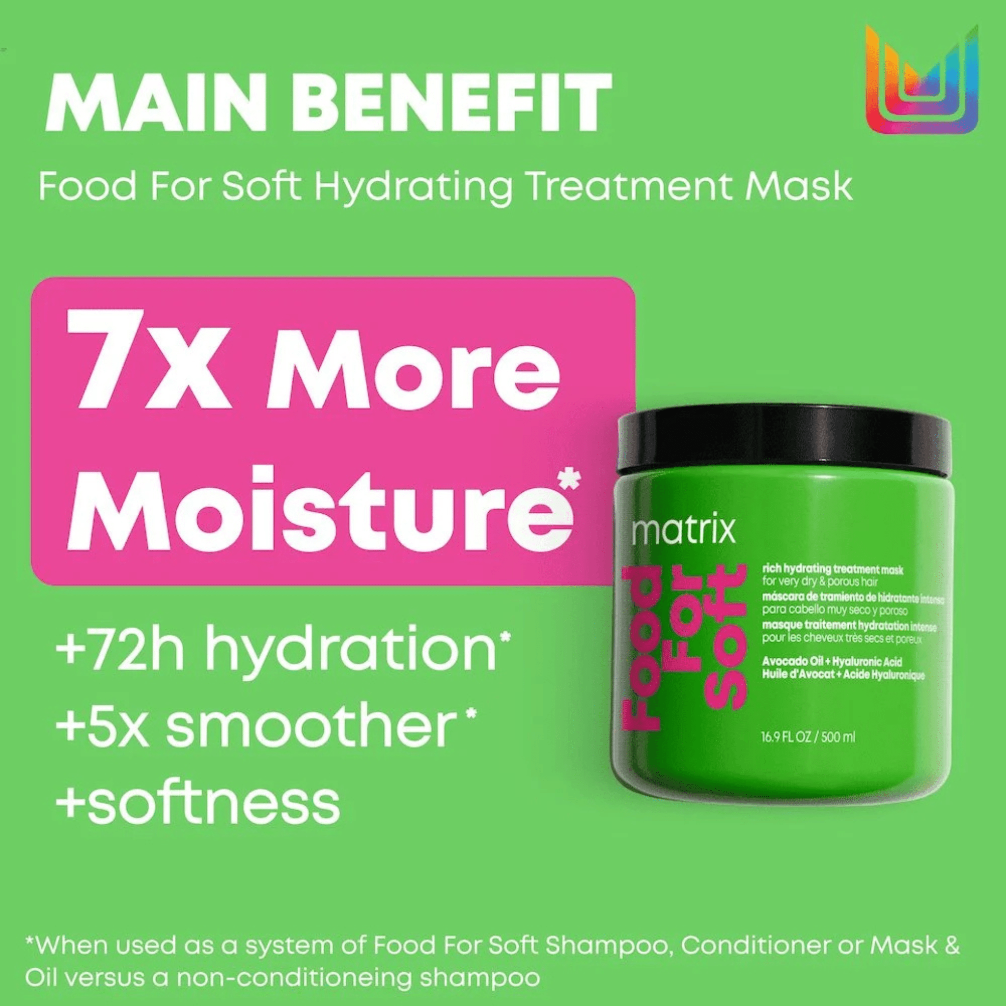 Matrix. Masque Traitement Hydratation Intense Food For Soft - 500 ml - Concept C. Shop