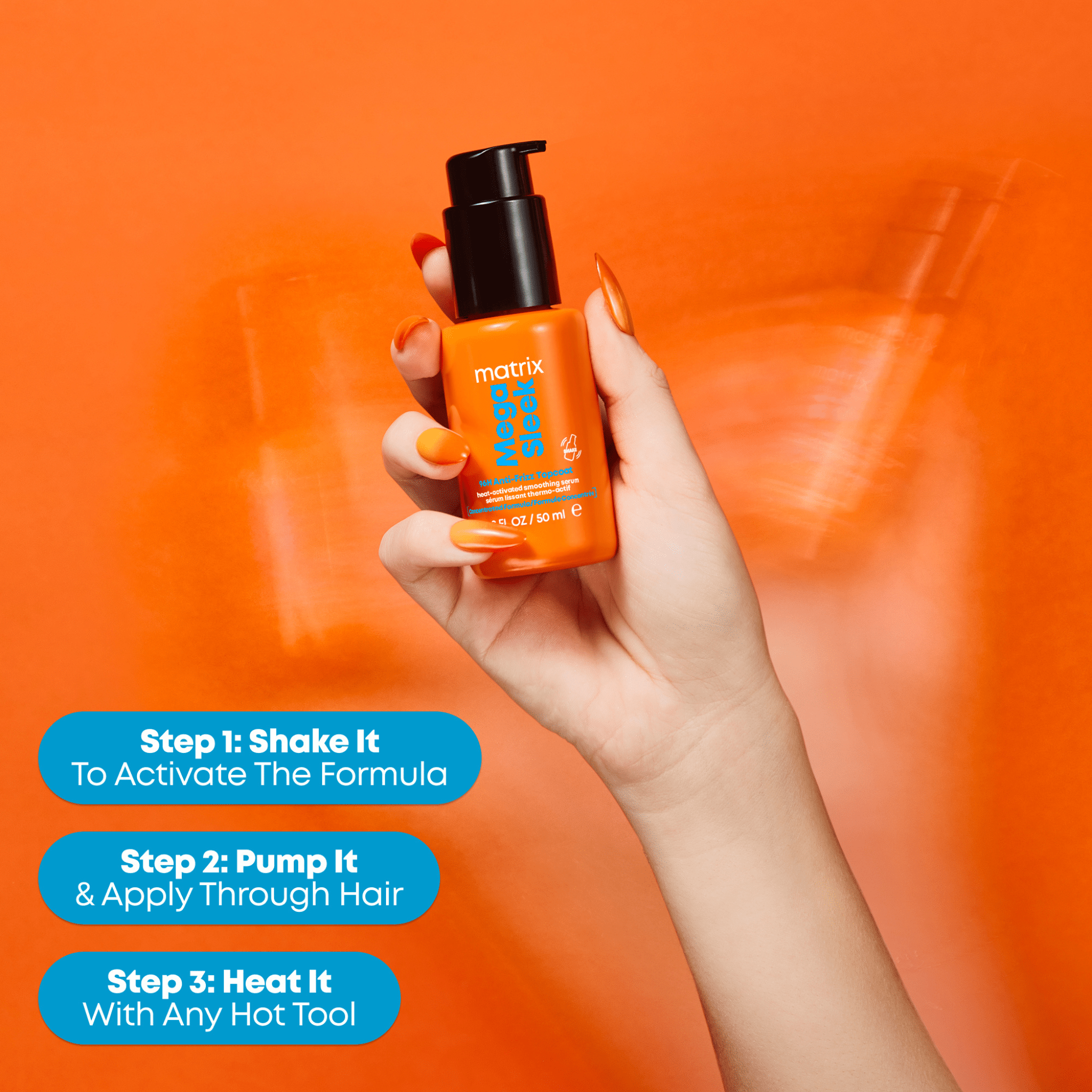 Matrix. Sérum Lissant Thermo - Actif 96H Anti - Frizz Topcoat Mega Sleek - 50 ml - Concept C. Shop