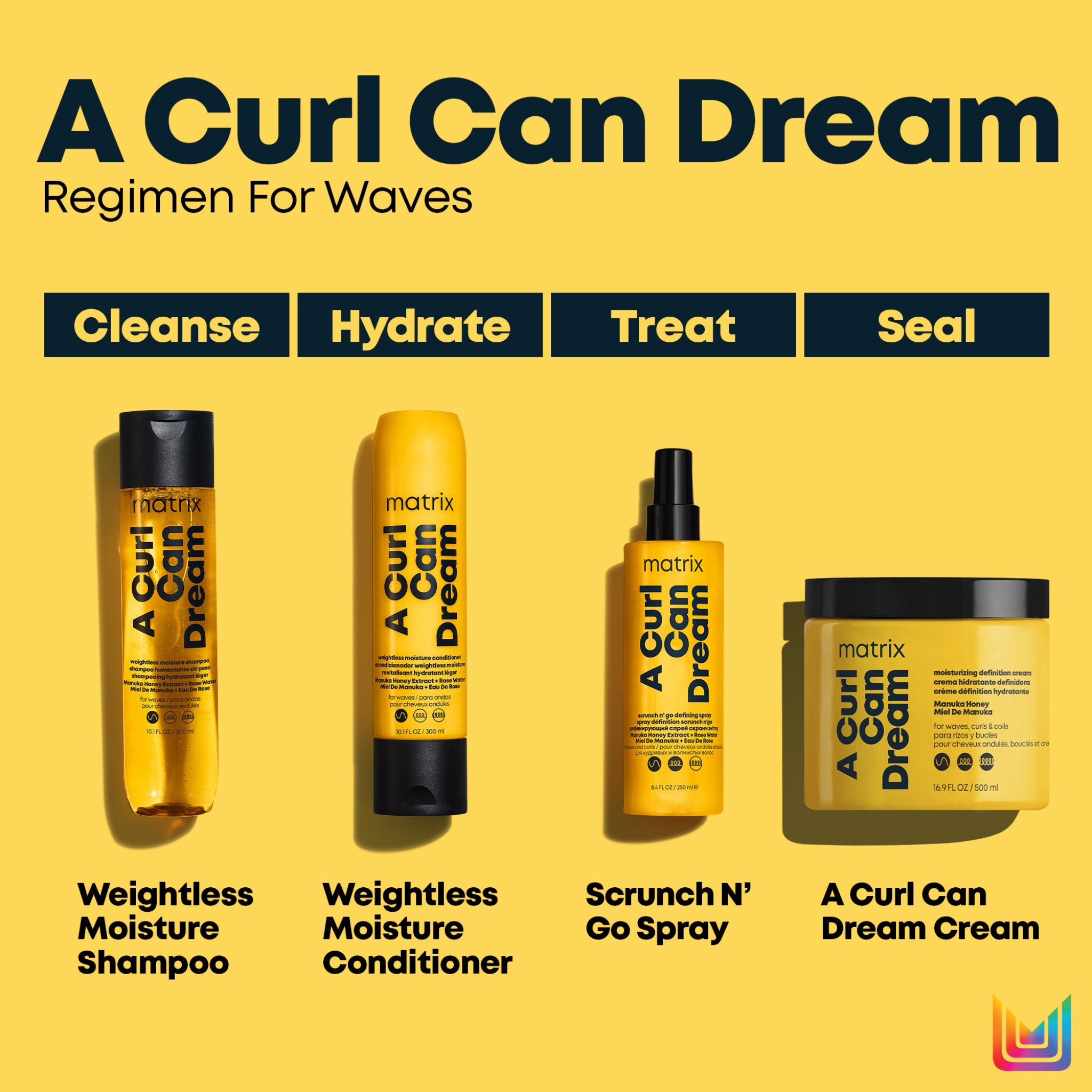 Matrix. Shampoing Hydratant Léger A Curl Can Dream - 1000 ml - Concept C. Shop