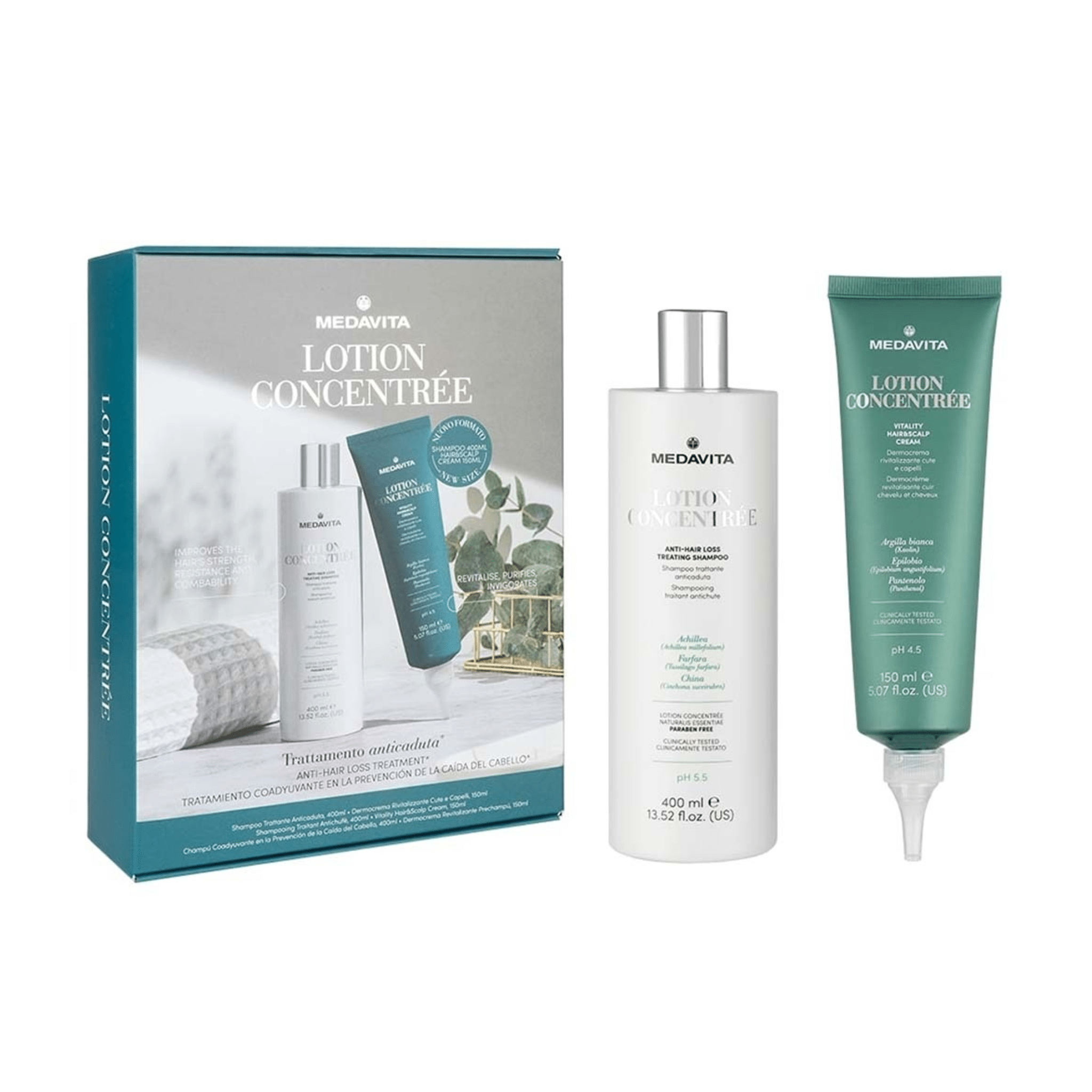 Medavita. Coffret Duo Lotion Concentrée - Routine Anti - Chute - Concept C. Shop