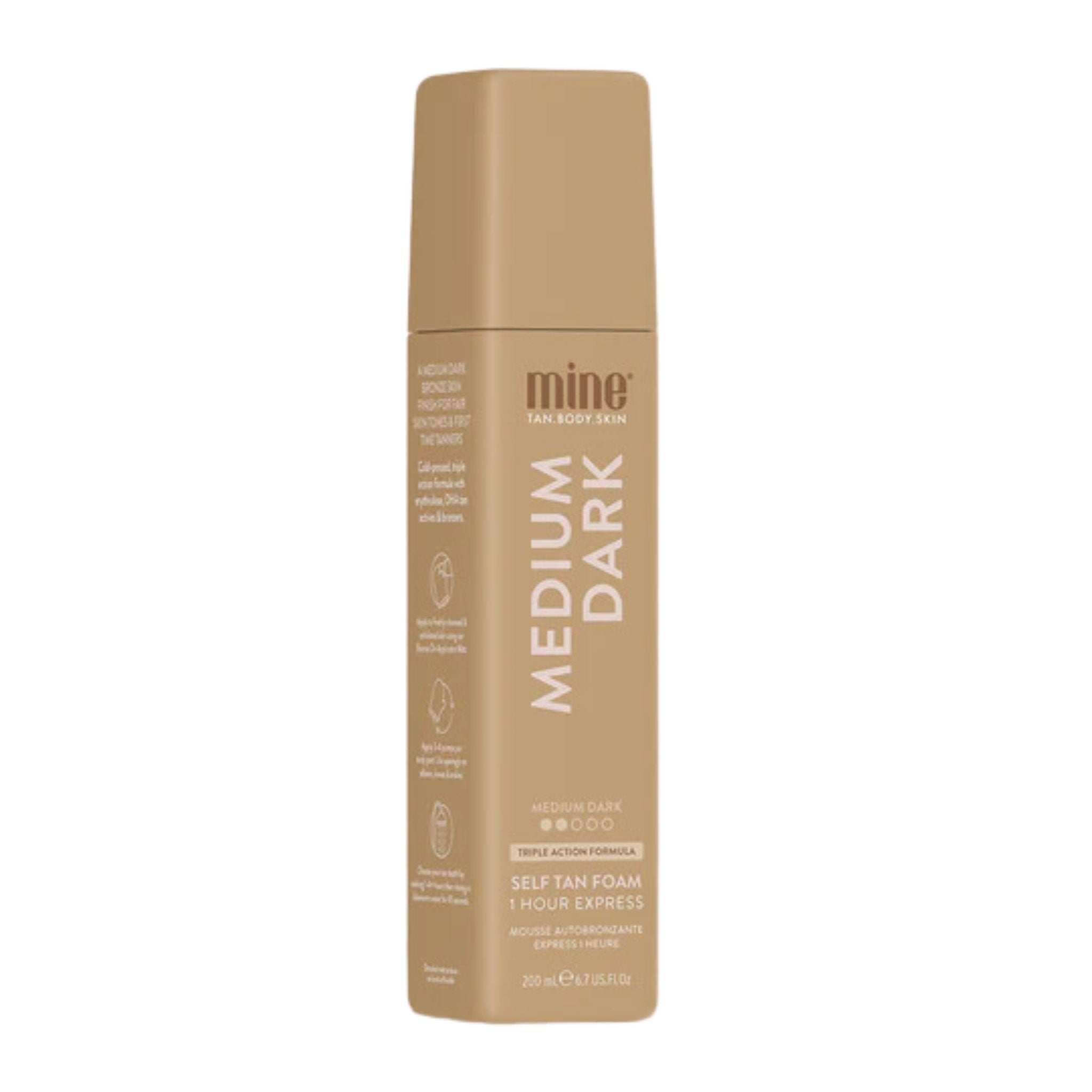 MineTan. Mousse Autobronzante Medium Dark - 200 ml - Concept C. Shop