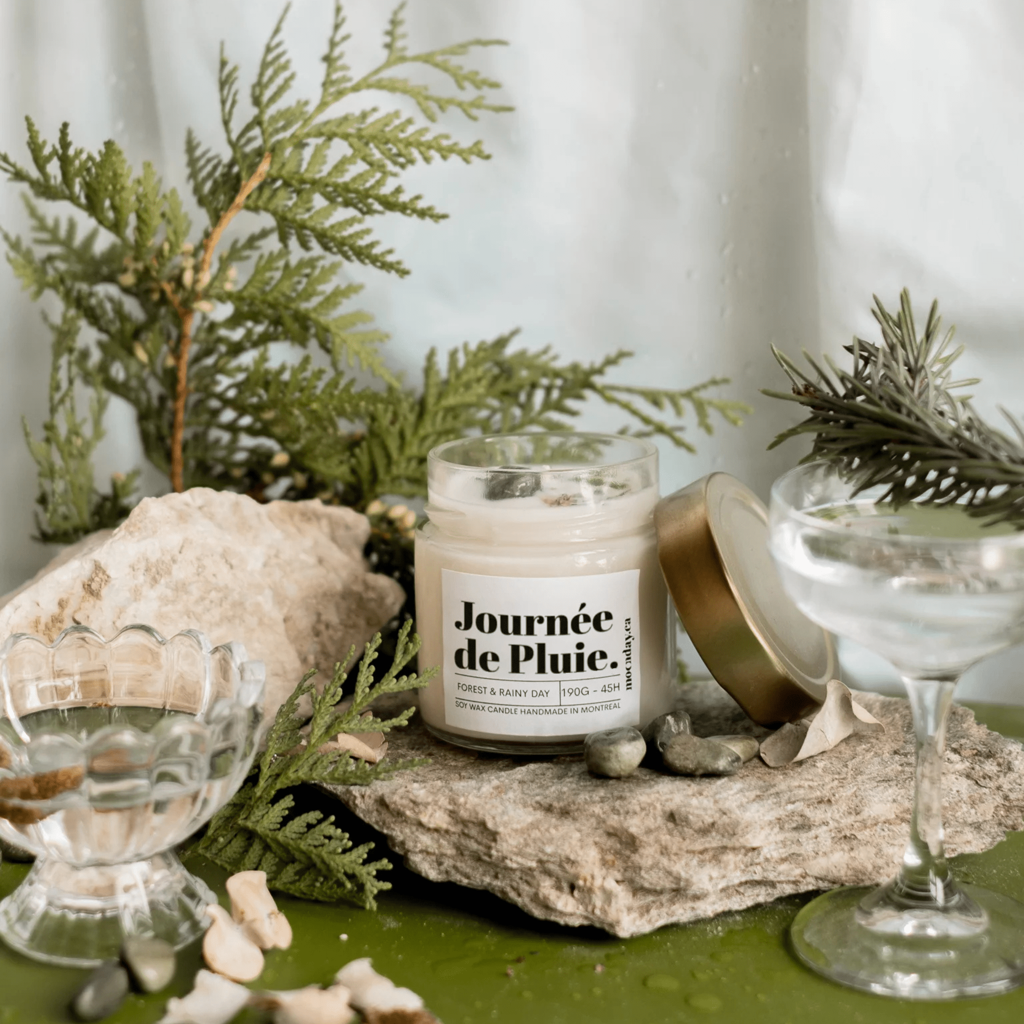 Moonday. Chandelle de Soya Journée de Pluie - 190g / 45h - Concept C. Shop