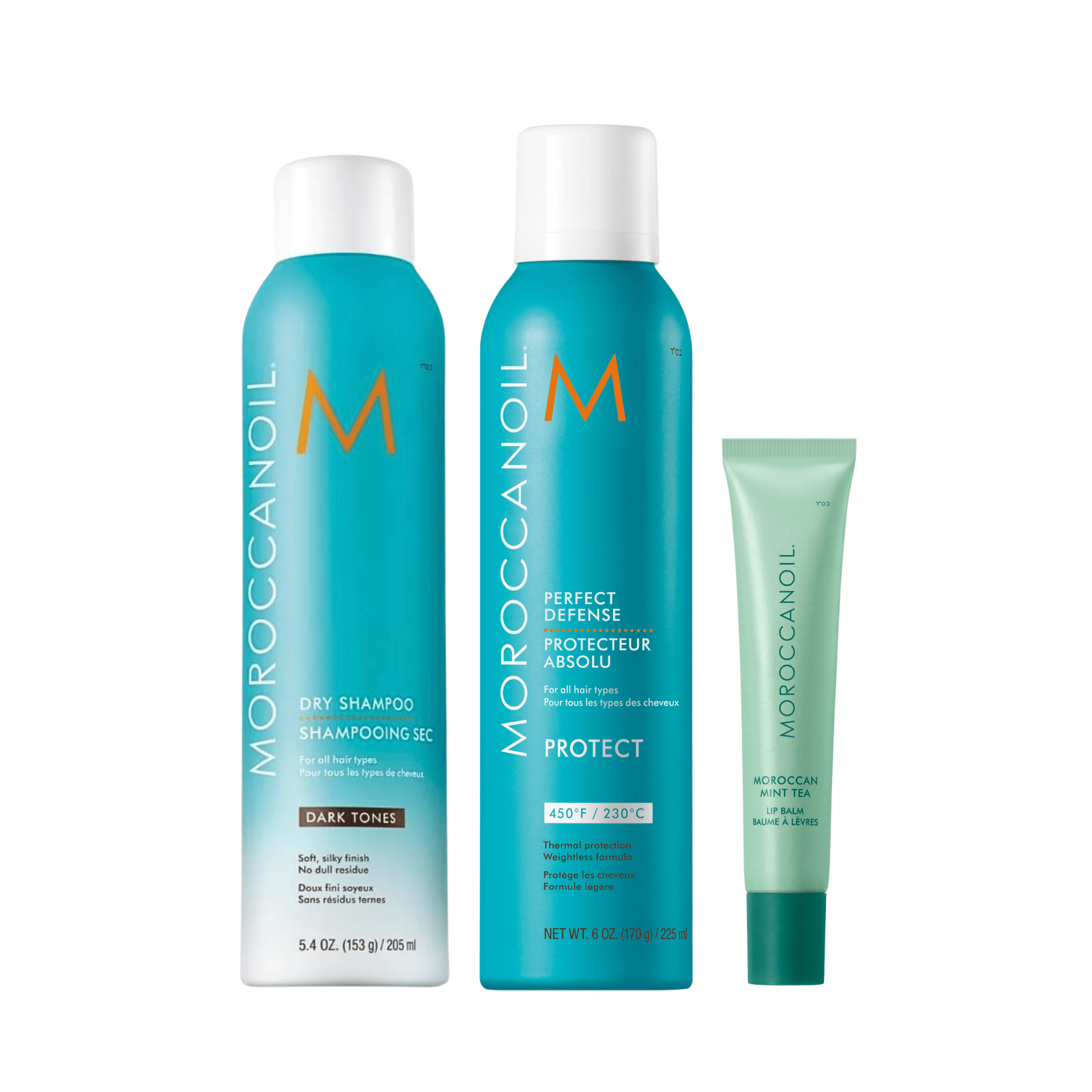 Moroccanoil. Duo Shampoing Sec Tons Foncés et Thermo - Protecteur Défense Absolue - Concept C. Shop