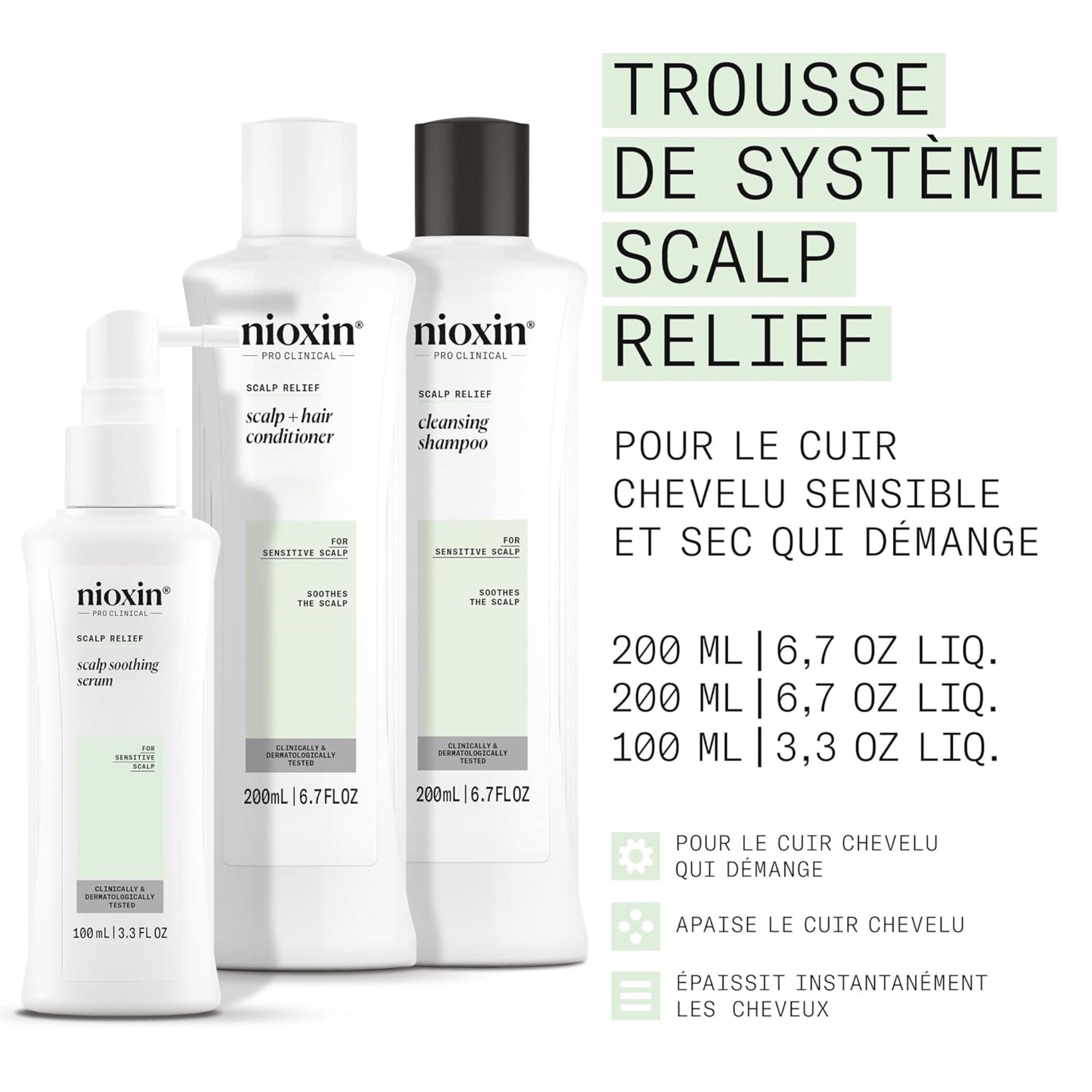 Nioxin. Kit Soulagement du Cuir Chevelu Sensible - 200 ml - Concept C. Shop