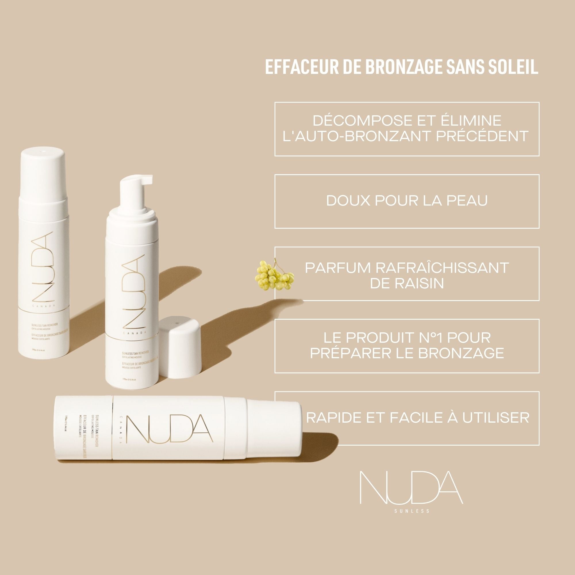 Nuda. Effaceur De Bronzage Sans Soleil - 190 ml - Concept C. Shop